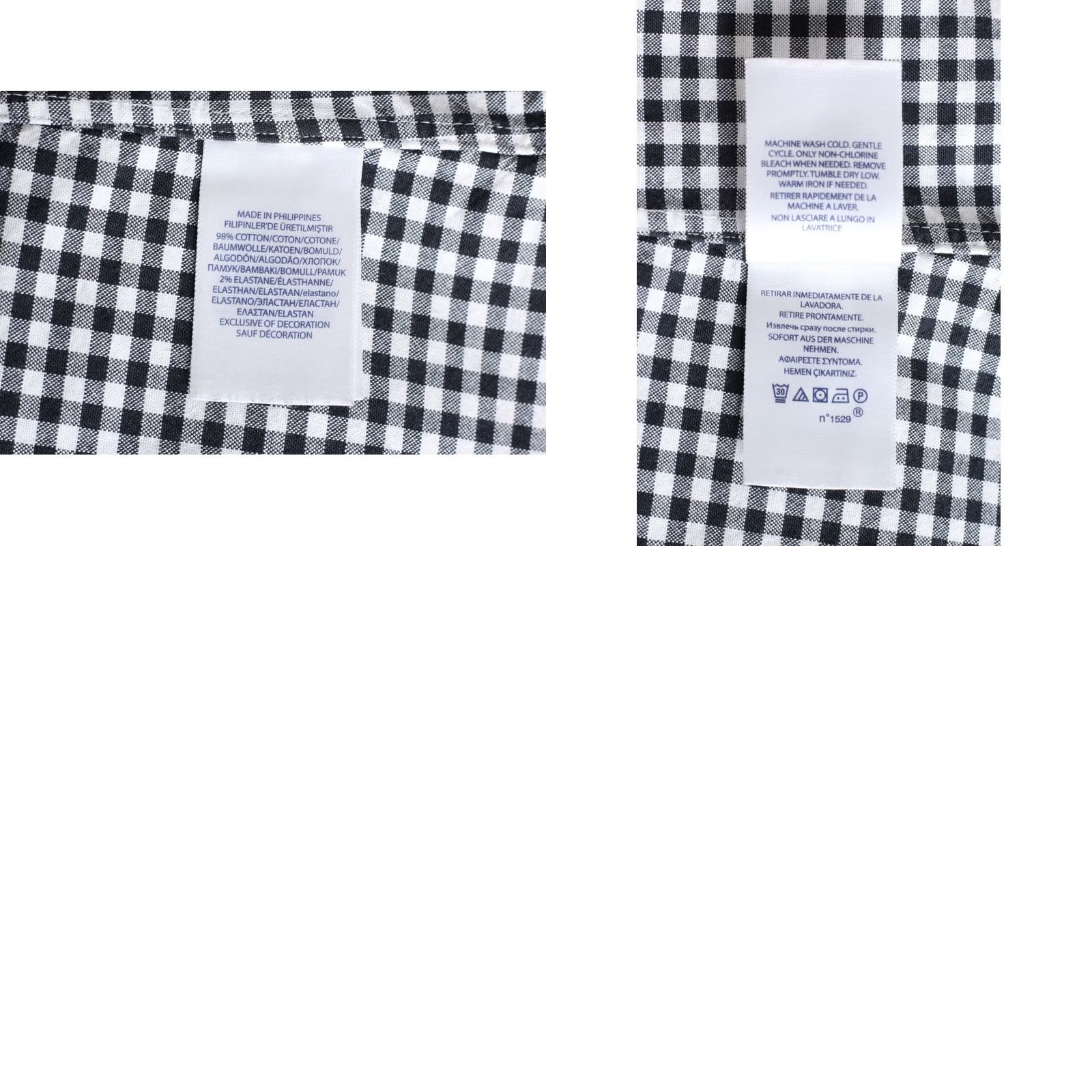 Ralph Lauren RALPH LAUREN Stretch Oxford Shirt Men Size S Slim Fit Long Sleeve Check White Black VR4022 Size US S / EU 44-46 / 1 - 8 Thumbnail