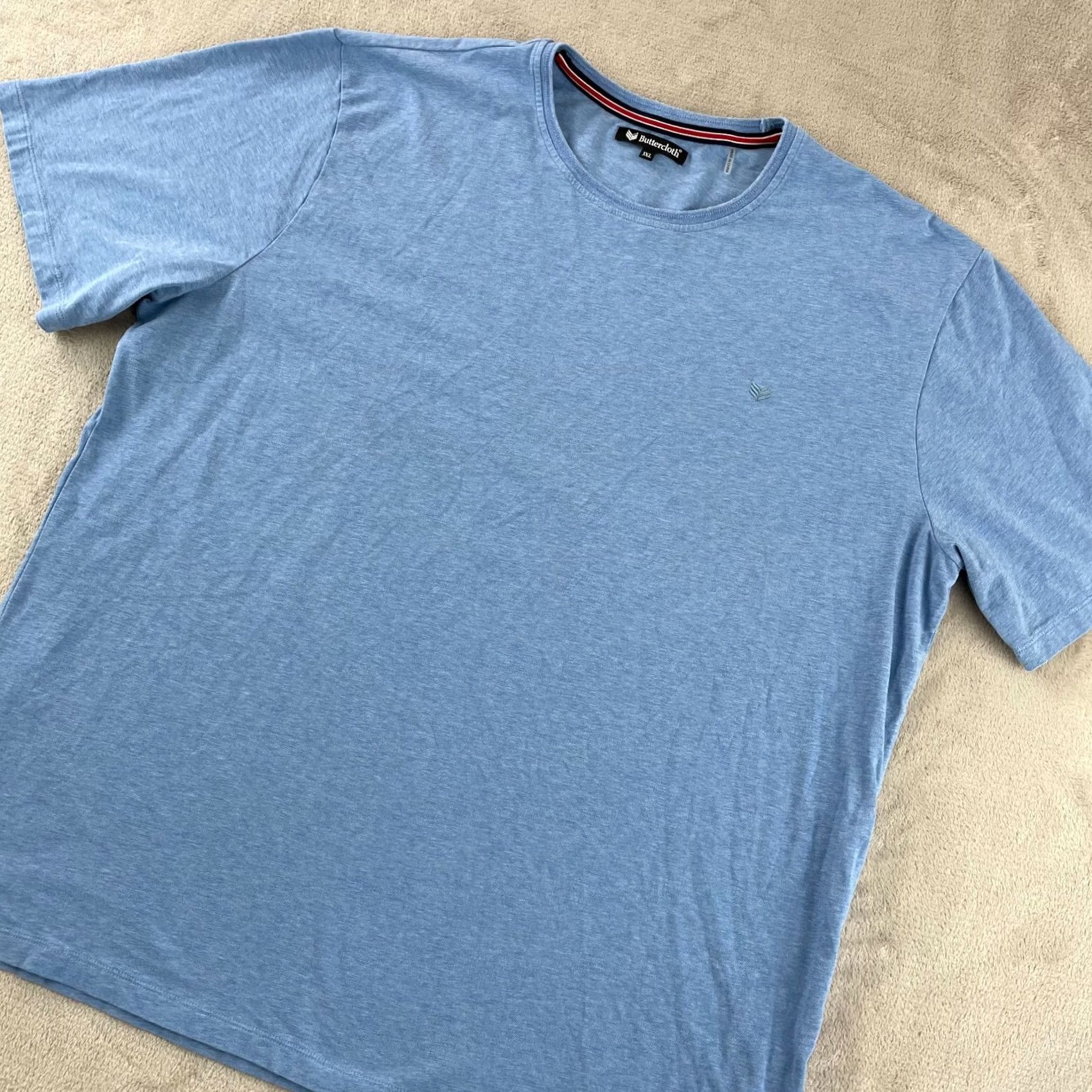 Vintage ButterCloth T Shirt Men 3XL Blue Stretch Short Sleeve Designer Chest Logo NWOT Size US XXL / EU 58 / 5 - 5 Thumbnail