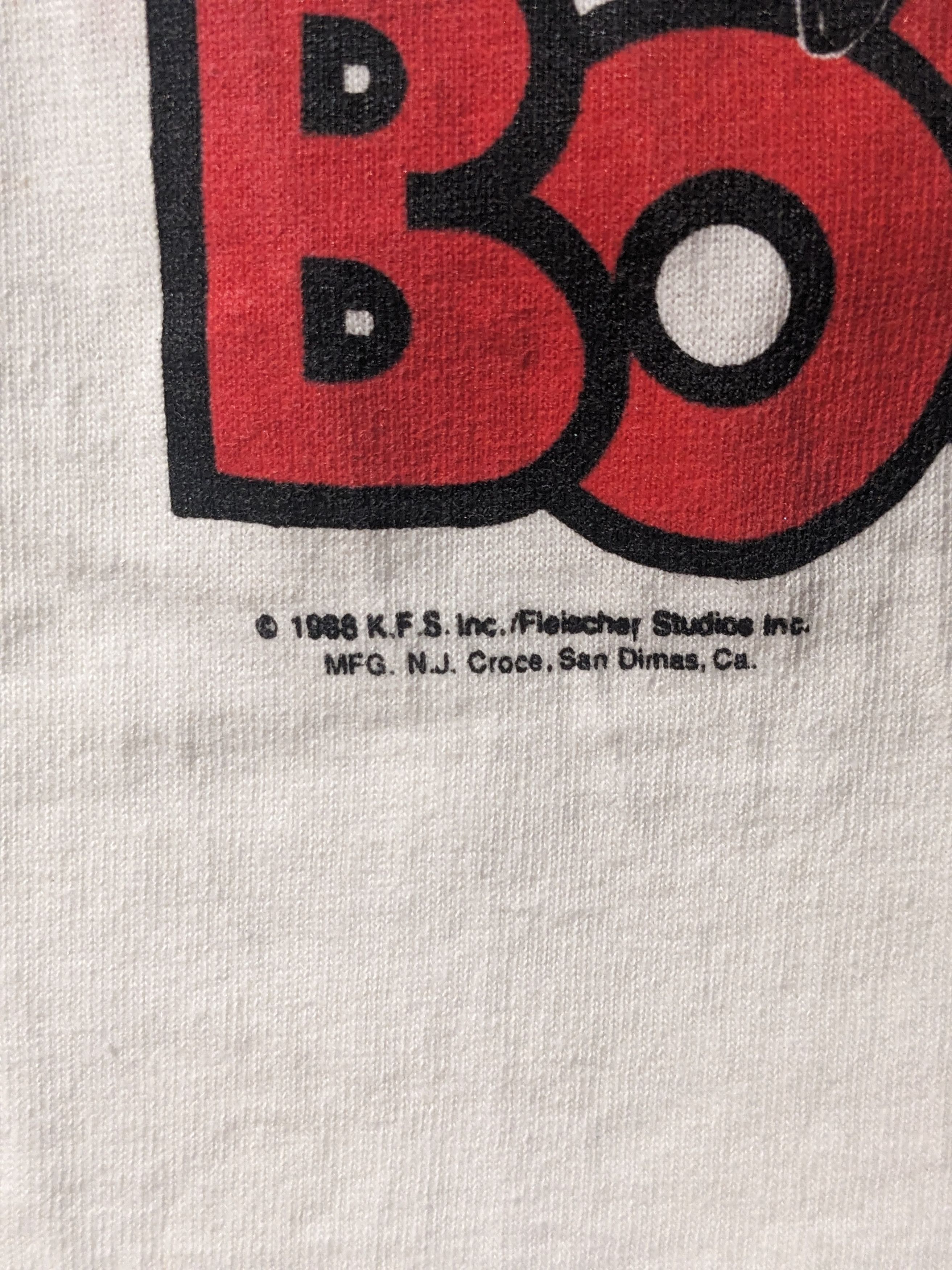 Cartoon Network Vintage 1988 Betty Boop Front Back Kids Medium White T-Shirt Size US M / EU 48-50 / 2 - 3 Thumbnail