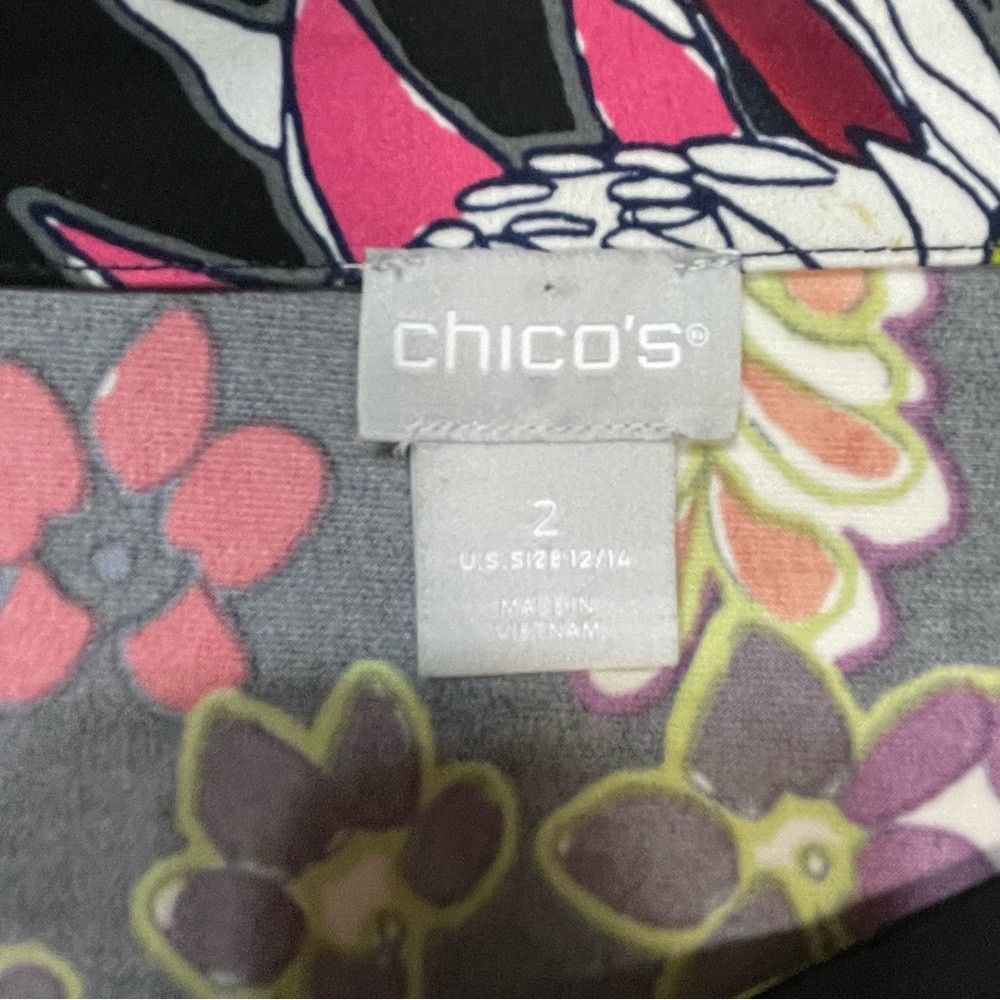 Chicos Chico's Easy Chic Floral-Print Relaxed Top Size 2 US L Size L / US 10 / IT 46 - 7 Thumbnail