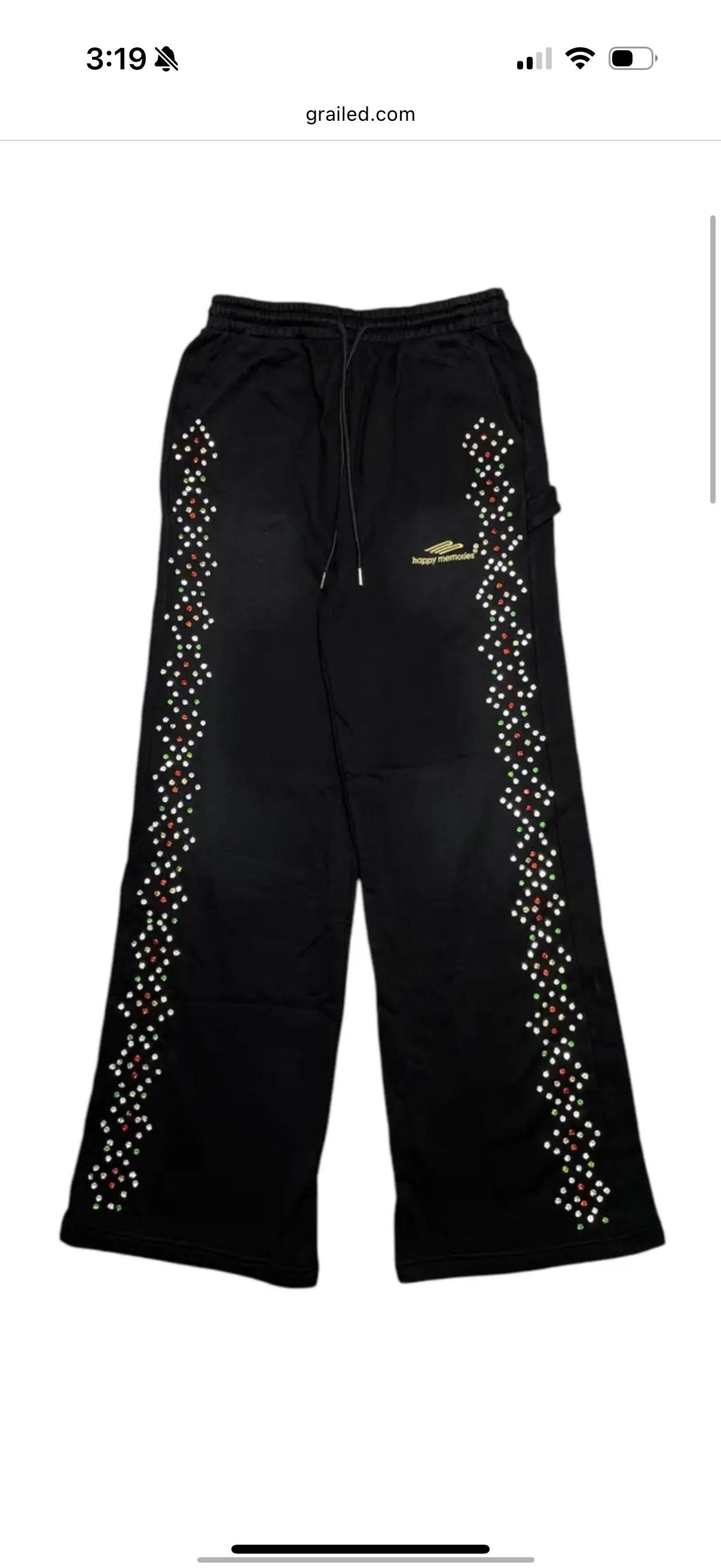 HMDD HMDD Black Crystal Sweats - Brand New Size US 32 / EU 48 - 5 Thumbnail