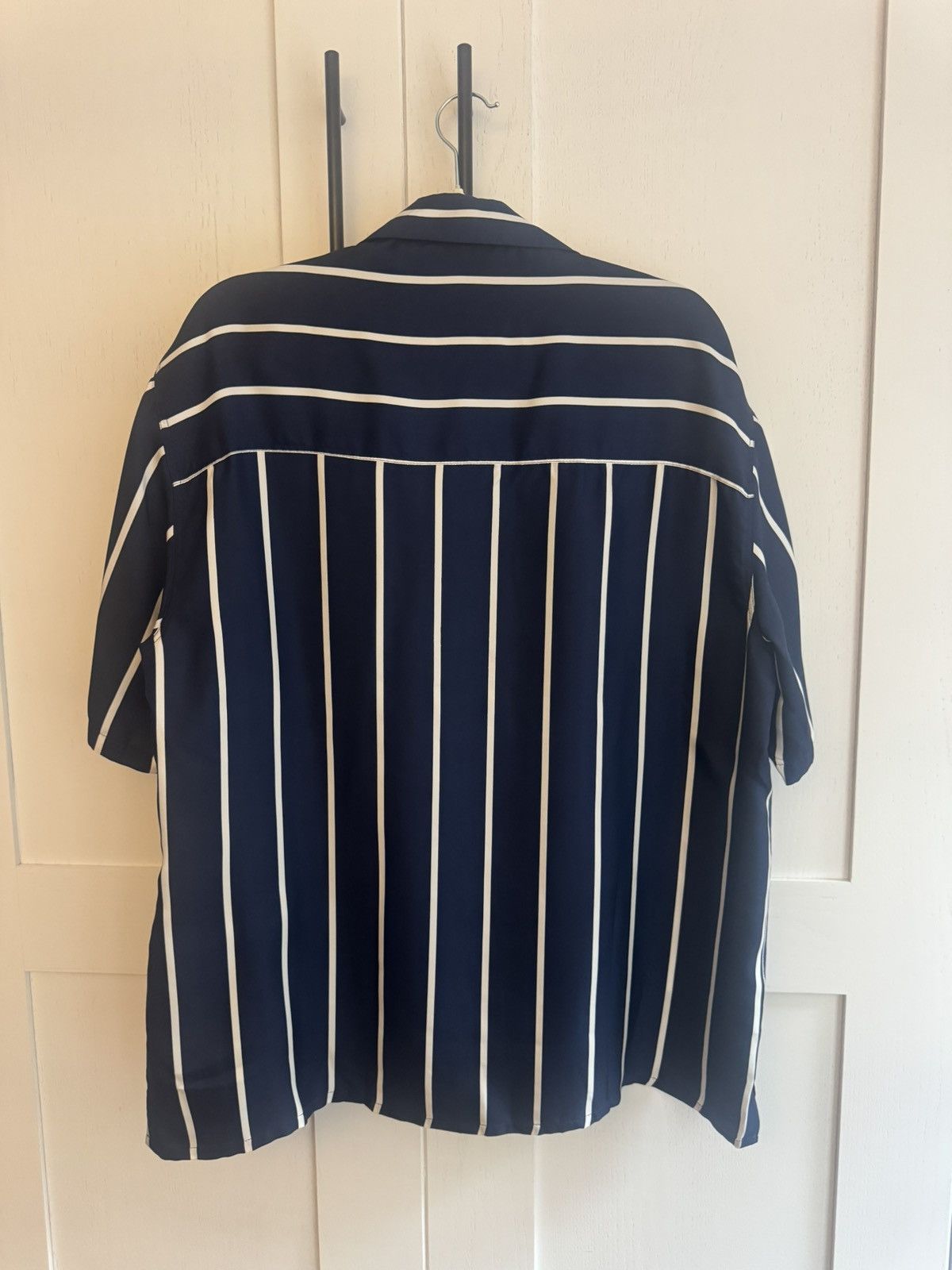 AMI Ami Silk Striped Short-Sleeve Shirt Size US L / EU 52-54 / 3 - 4 Thumbnail