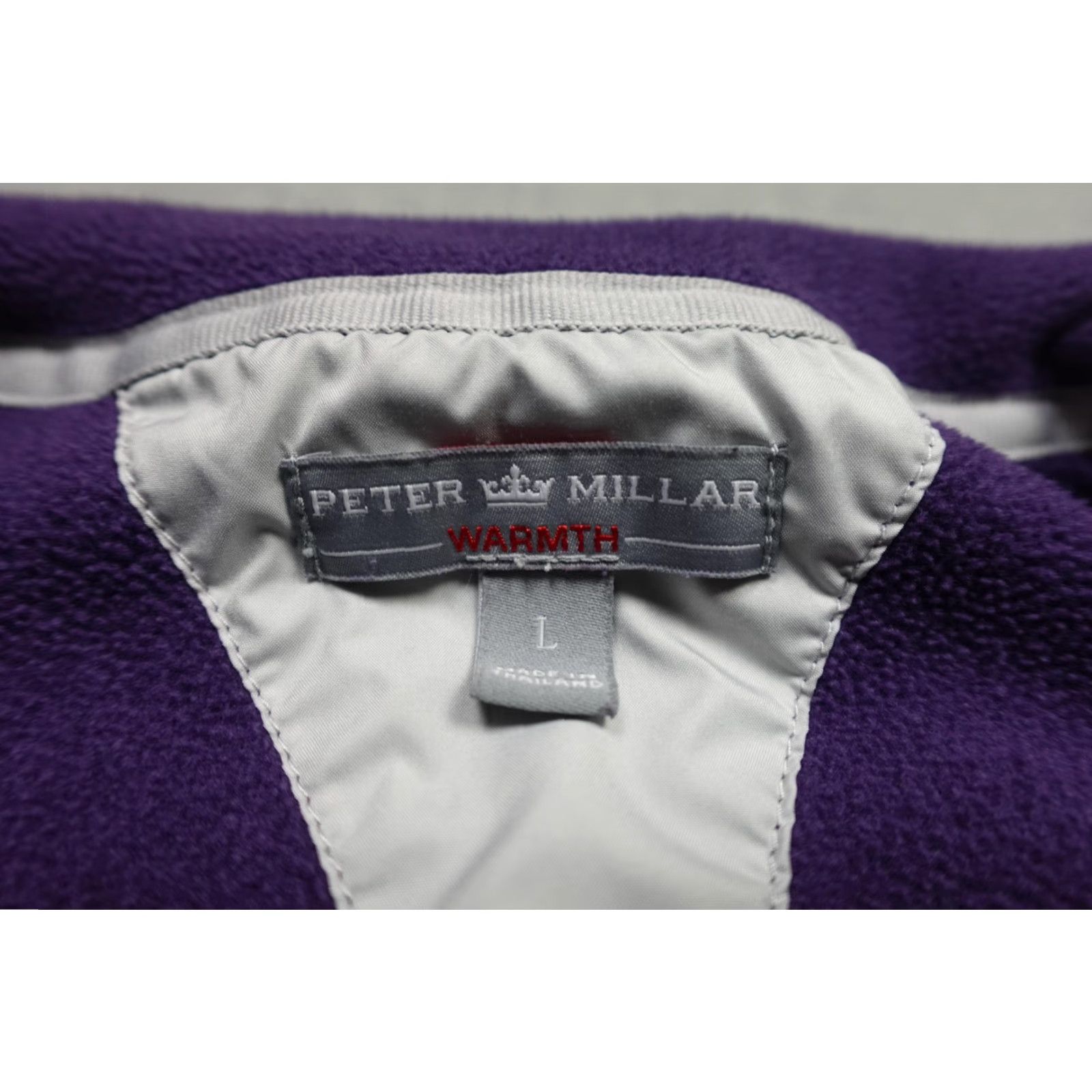 Peter Millar Peter Millar Purple Fleece 1/4 Zip Pullover Sweatshirt Mens Large Warmth Golf Size US L / EU 52-54 / 3 - 2 Thumbnail