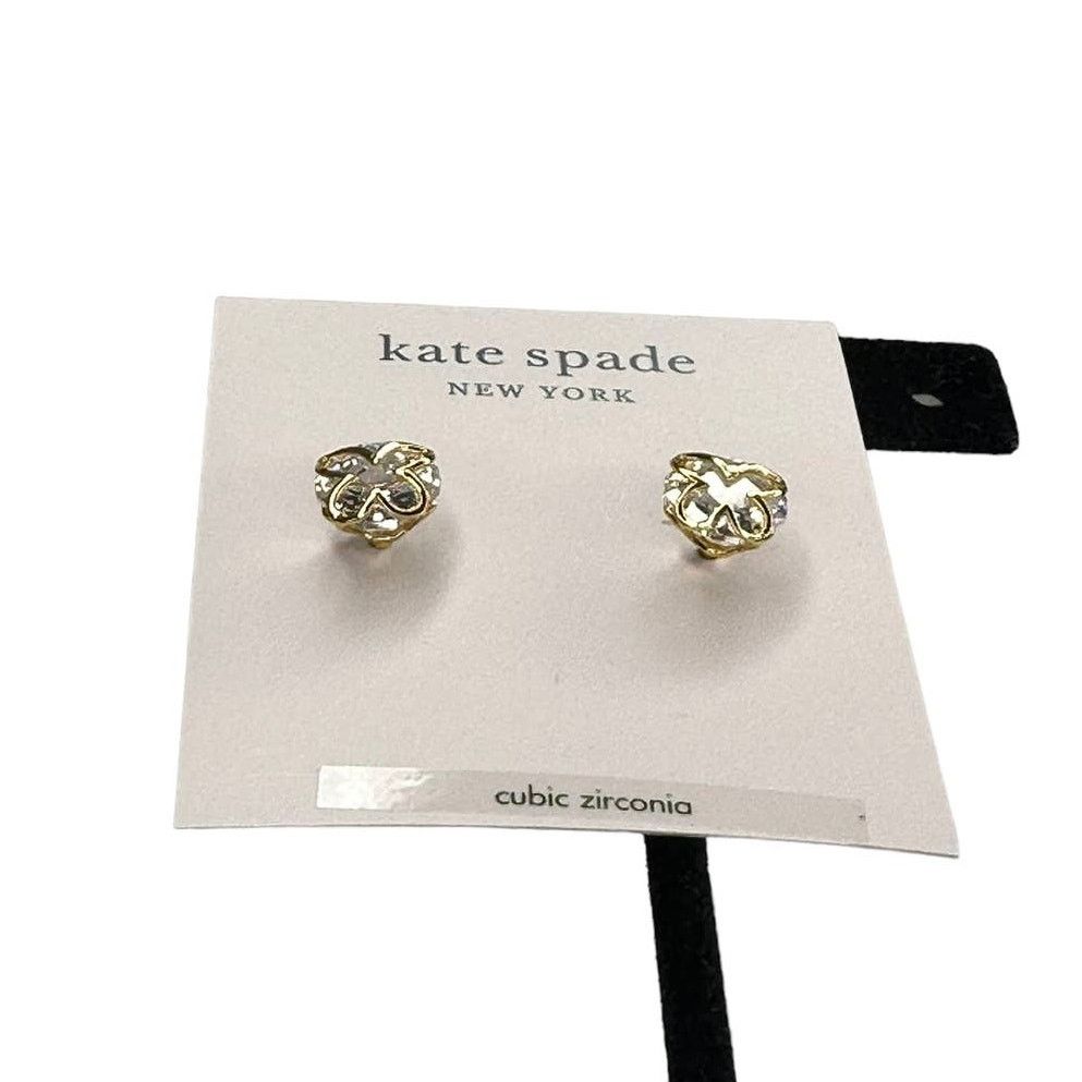 Kate Spade Kate Spade Clear Gold Cubic Zirconia Butterfly Stud Earrings Size ONE SIZE - 3 Thumbnail
