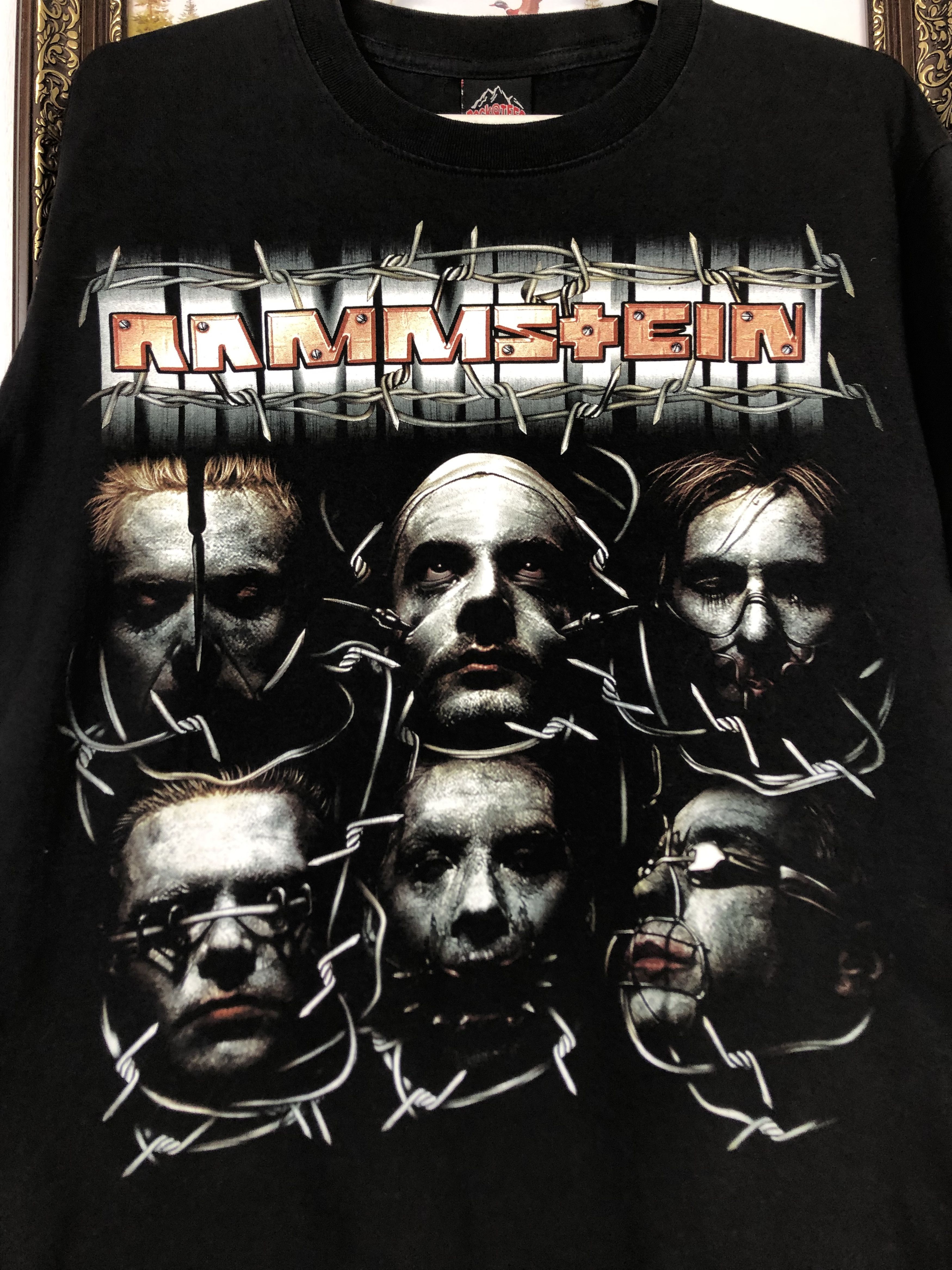 Vintage Vintage Rammstein Band Shirt Over Print Tee Big Logo Y2K Size US M / EU 48-50 / 2 - 3 Thumbnail