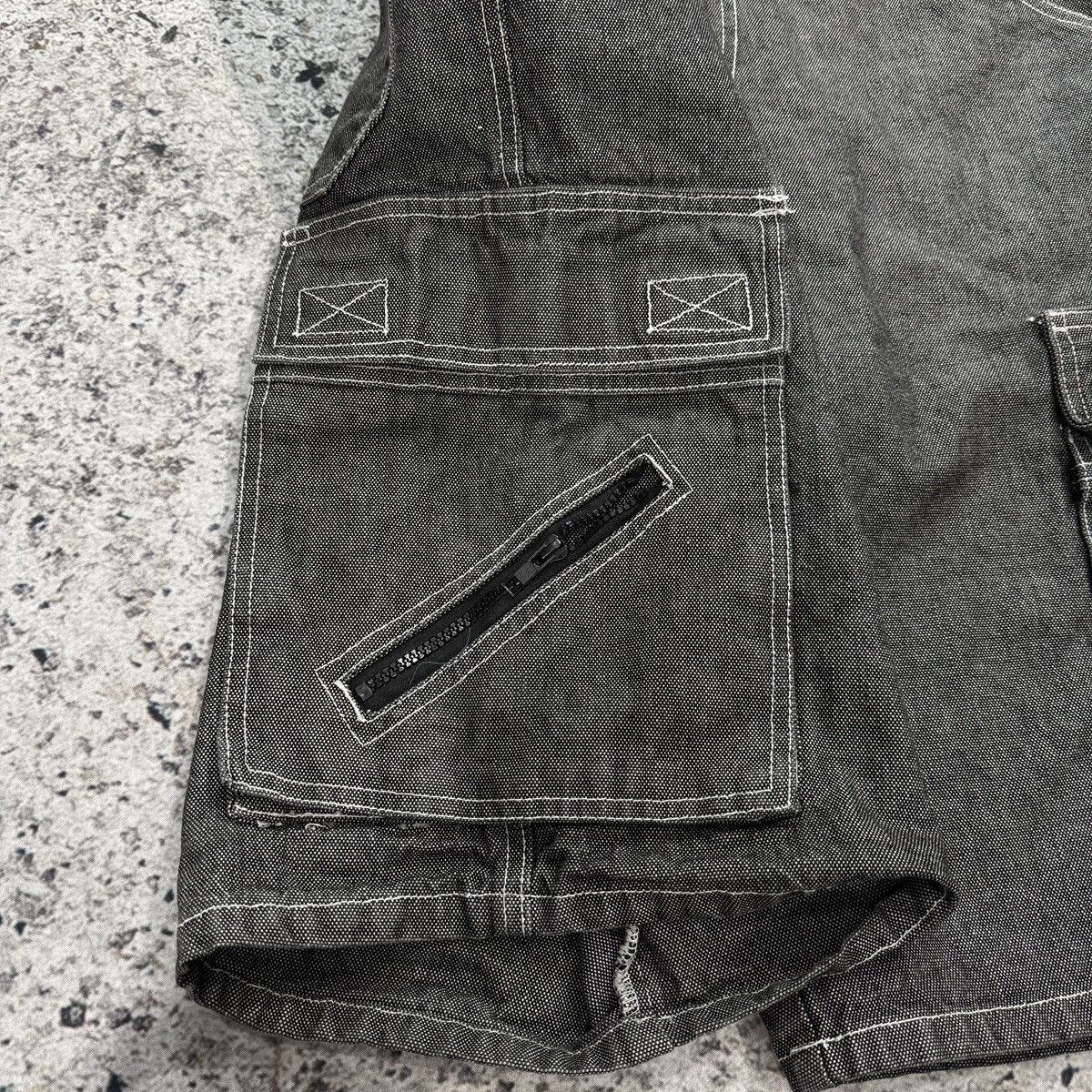 JNCO 90s Y2K Baggy Wide Leg Cargo Denim Skater Jean Shorts Size US 34 / EU 50 - 6 Thumbnail