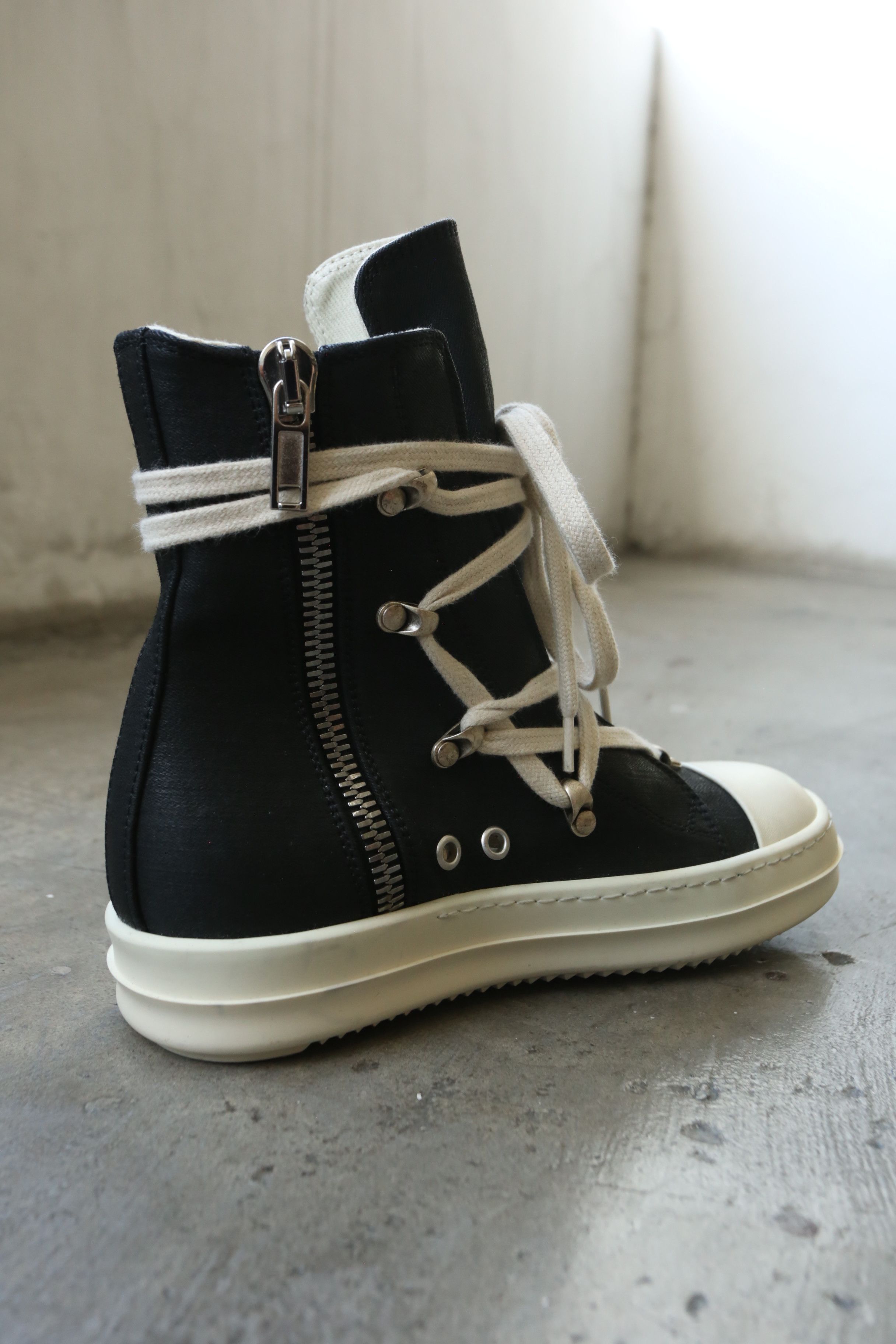 Rick Owens Drkshdw RO DRKSHDW - S/S 18 - "Dirt" - Waxed Canvas Hexagram Hi Size US 5 / IT 35 - 14 Thumbnail