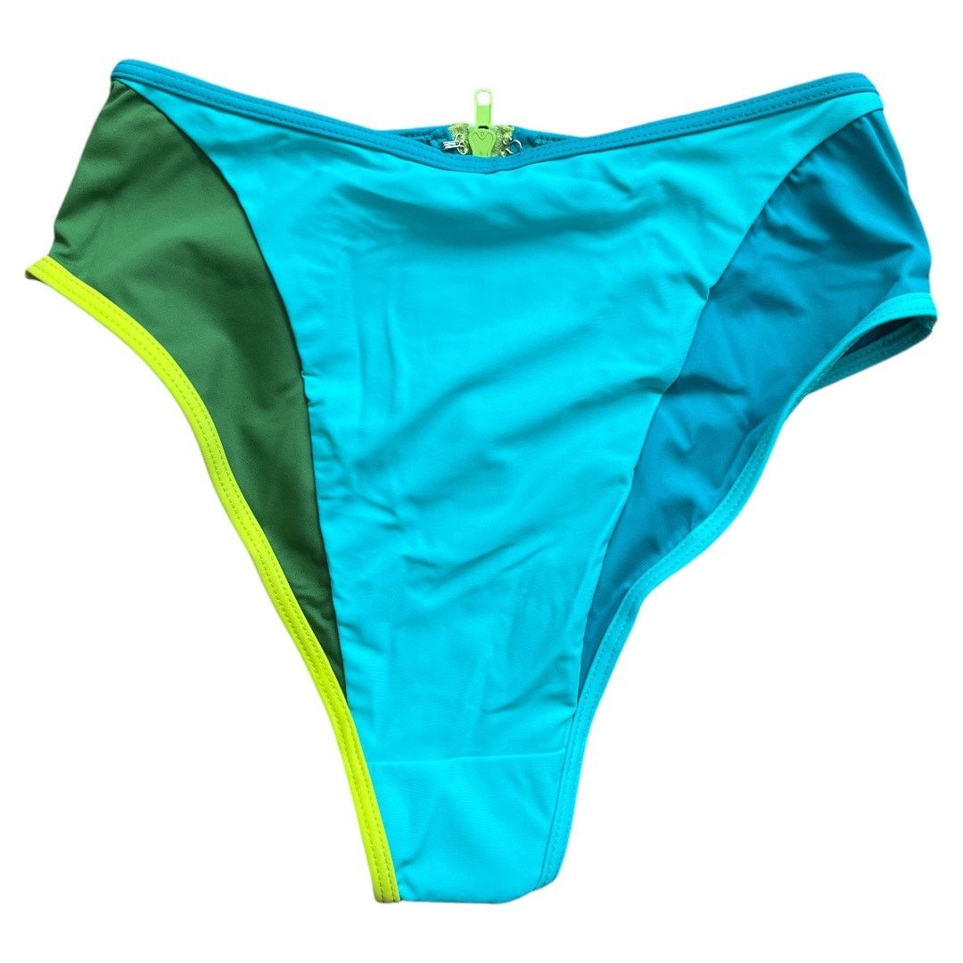 Other Chromat Mikito Teal Lime Zip Swim Bikini Bottom, XS Size ONE SIZE - 5 Thumbnail