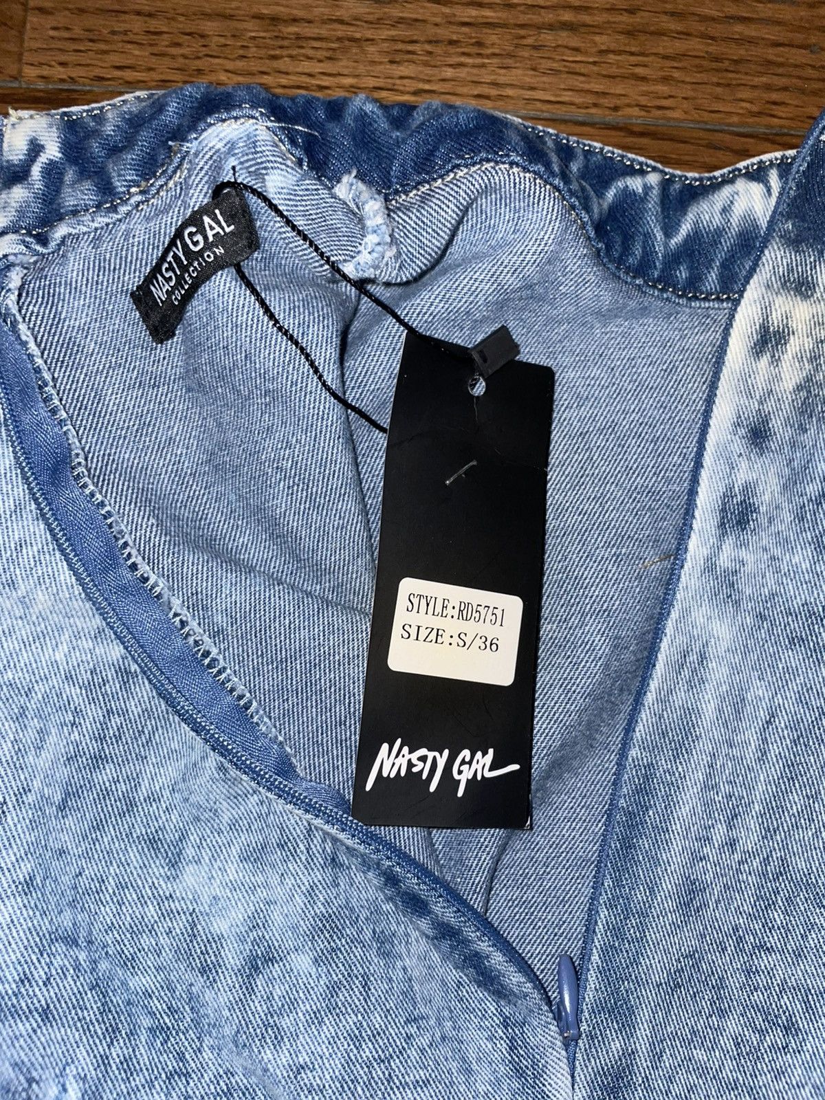 Nasty Gal Stone washed belted denim dress Size S / US 4 / IT 40 - 3 Thumbnail