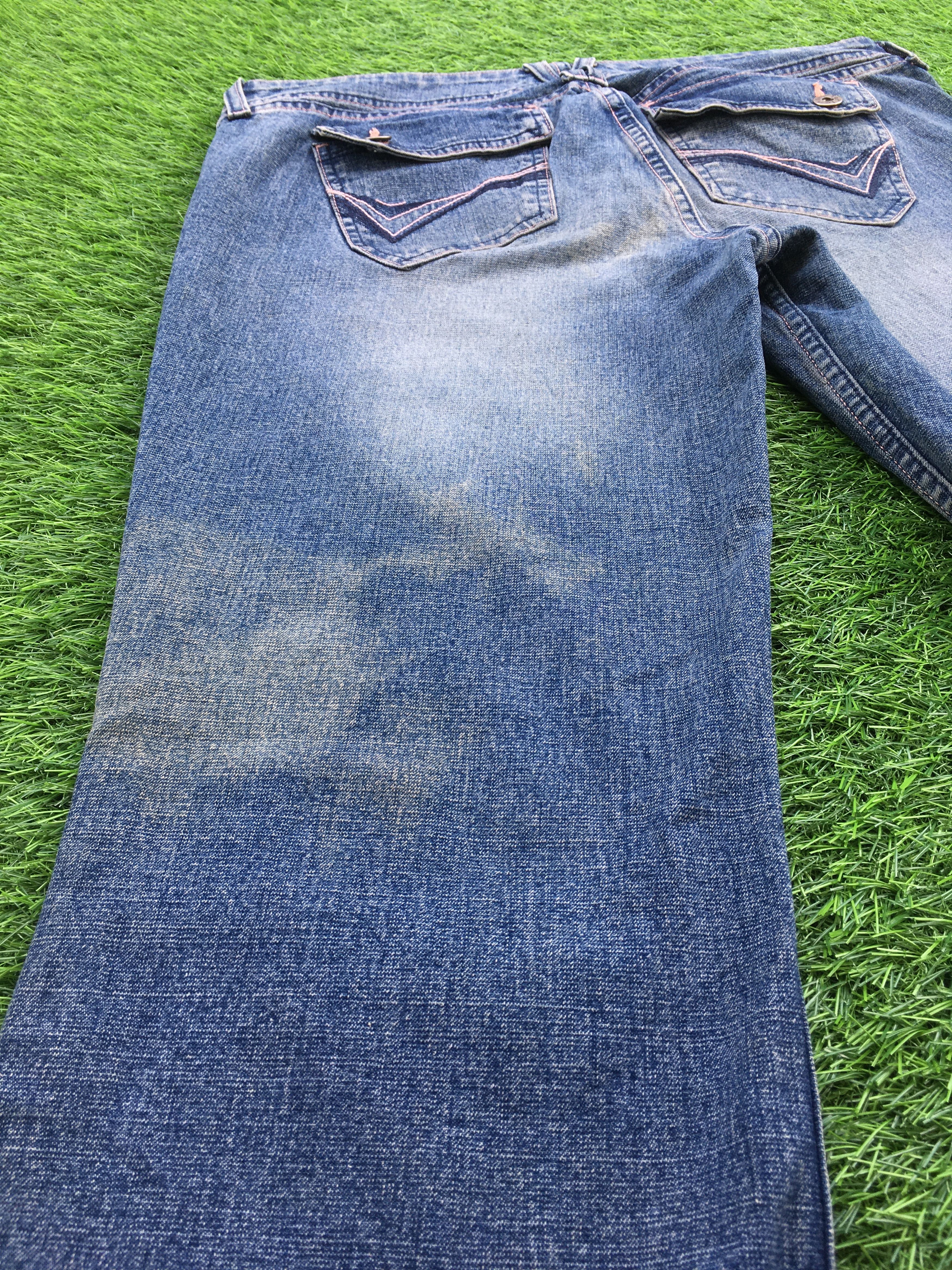 Designer × Jean Y2K Low Rise Distressed Flare Jeans D-965 Size 31" - 9 Thumbnail