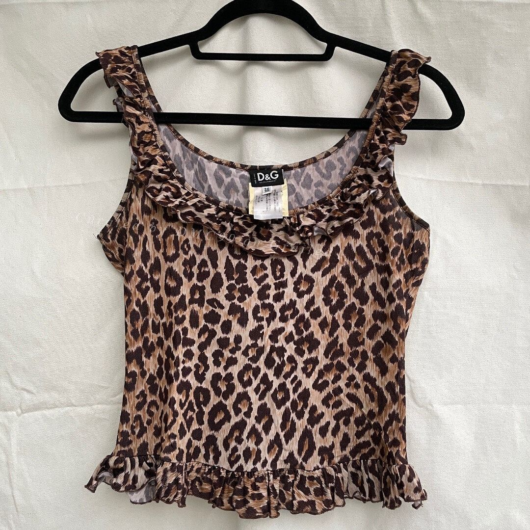 Dolce & Gabbana Dolce & Gabbana Y2K Leopard Tank Top Size S / US 4 / IT 40 - 1 Thumbnail