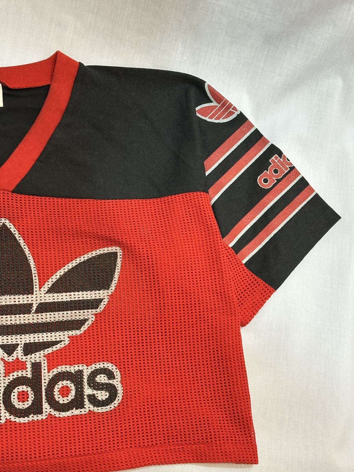 Adidas vintage Adidas 1980s‼️Originals jersey styled as a crop top Size L / US 10 / IT 46 - 6 Thumbnail
