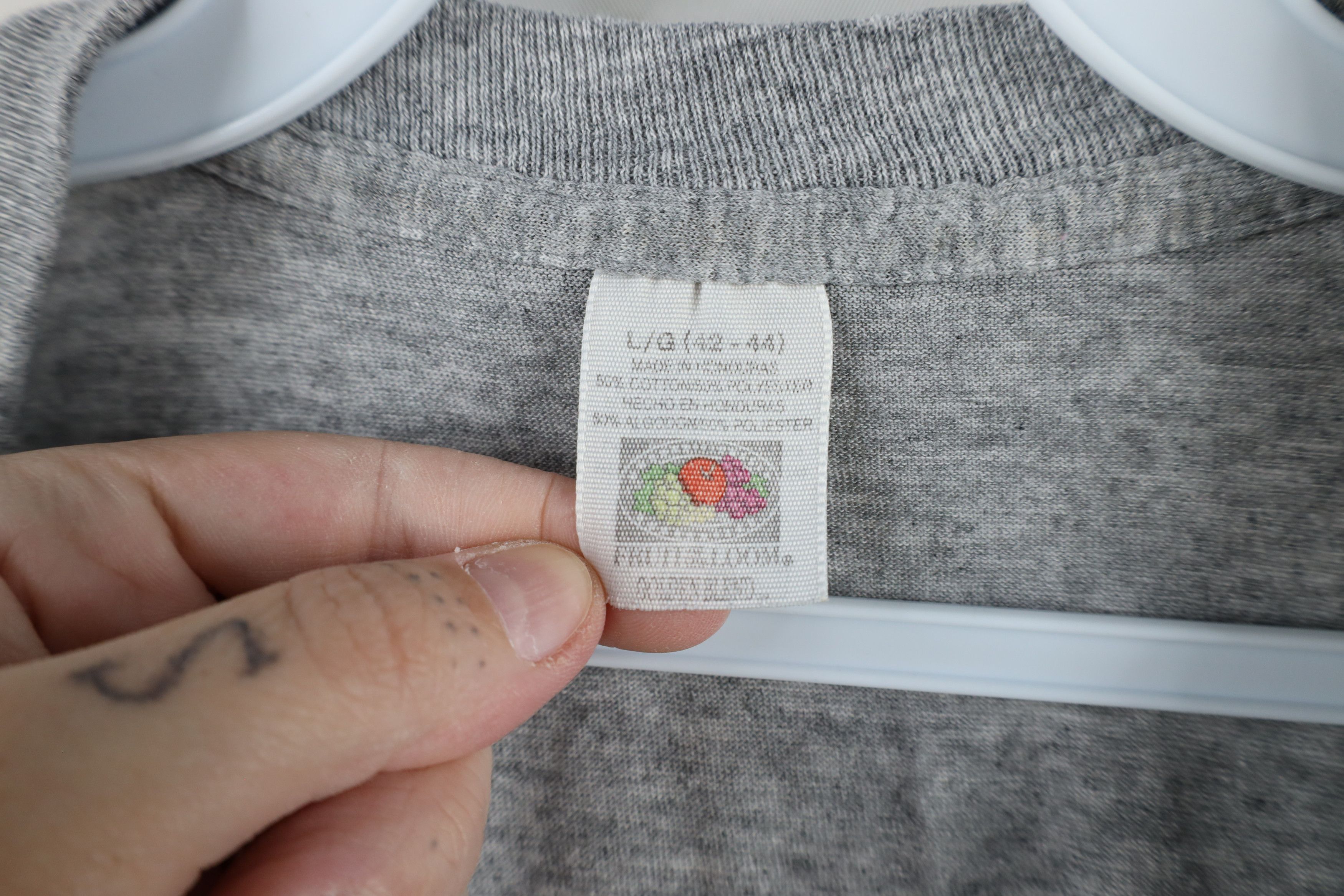 Vintage Vintage 90s Streetwear Blank Pocket T-Shirt Heather Gray Size US L / EU 52-54 / 3 - 8 Thumbnail