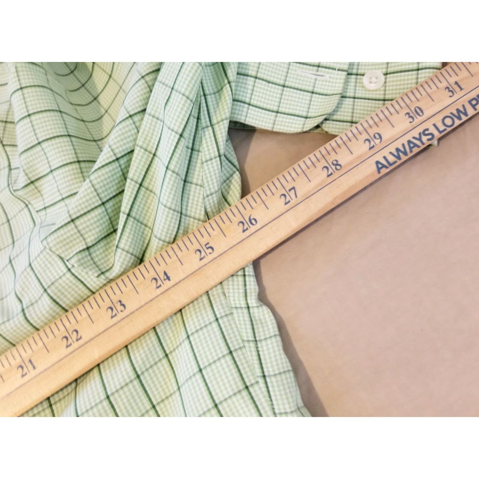 Brooks Brothers Brooks Brothers Dress Shirt L Regular Green Cotton Mens Button Size 42R - 3 Thumbnail