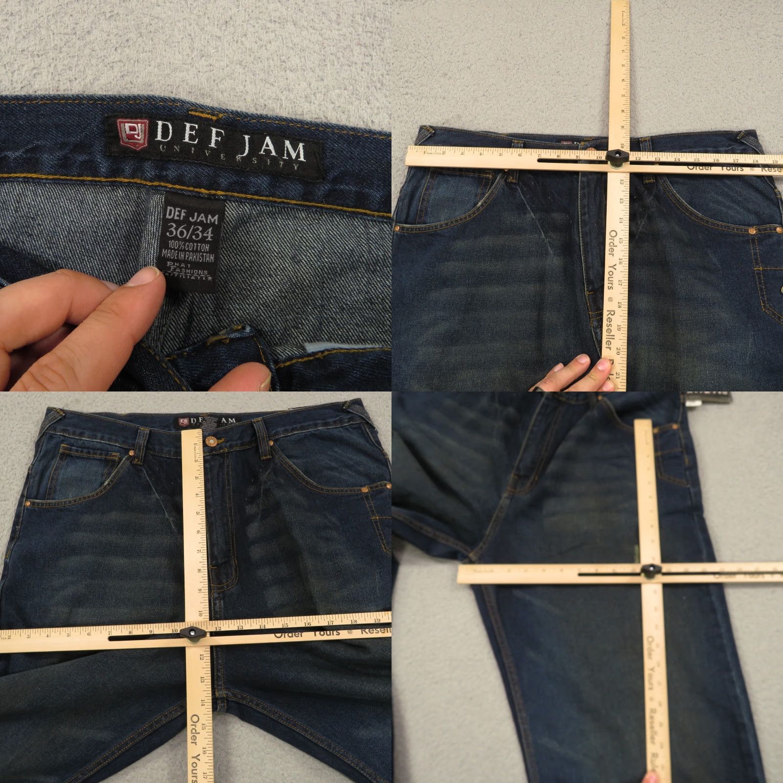 Vintage VINTAGE Def Jam Jeans Men Baggy 36 34 Inseam 10" Leg Opening 90s Grunge Y2K Denim Wide-Leg Skater Embroidered Logo Pipes DMX Jeezy DMX Size US 36 / EU 52 - 8 Thumbnail