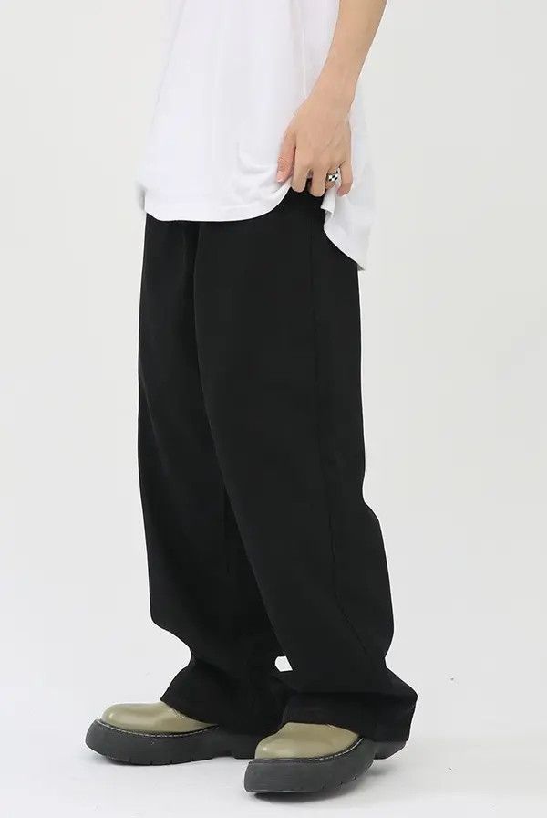 Japanese Brand Yuri Solid color loose wide-leg straight casual trousers Size US 32 / EU 48 - 4 Thumbnail