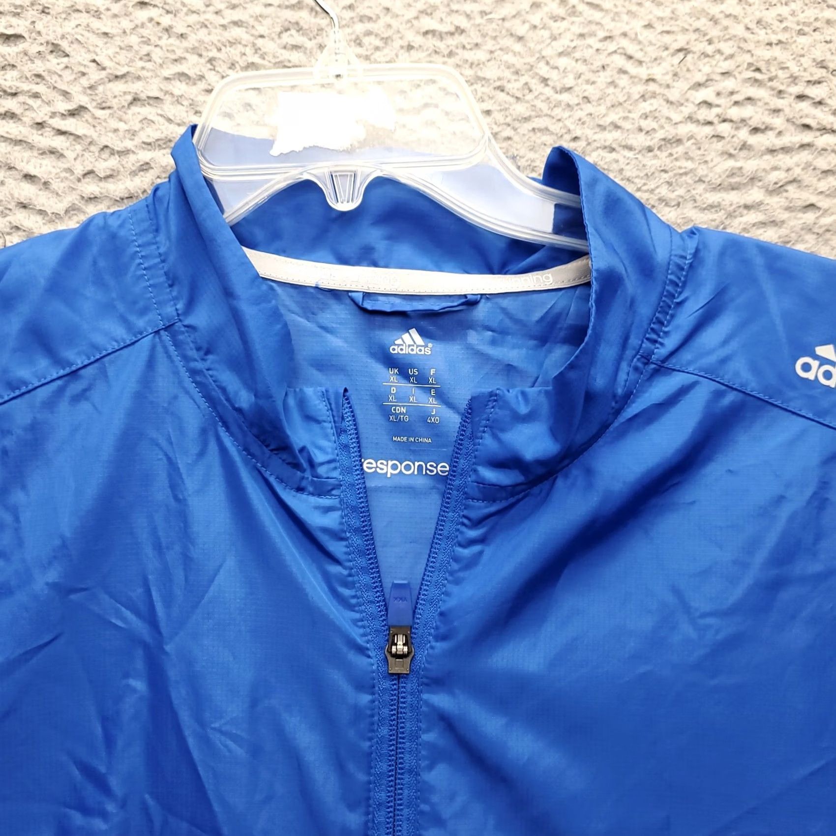 Adidas Adidas Response Packable Windbreaker Jacket Mens XL Blue Lightweight Full Zip Size US XL / EU 56 / 4 - 5 Thumbnail