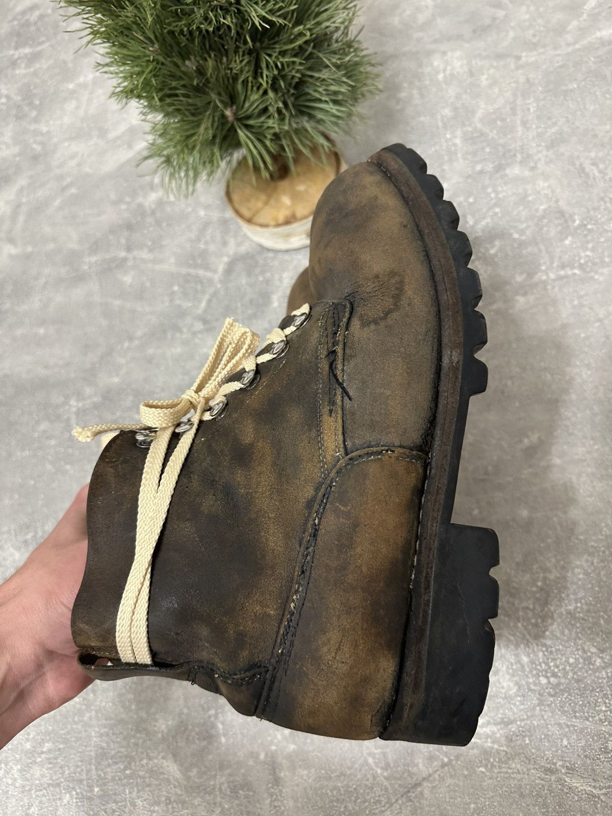 Vintage Vintage Military Brown Leather Boots Y2K style Size US 10 / EU 43 - 4 Thumbnail