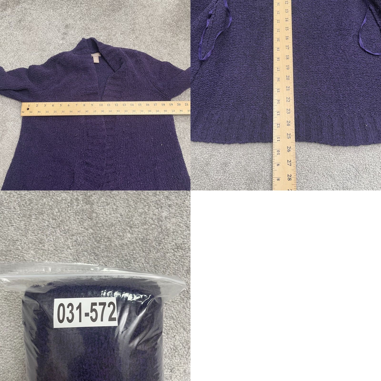 Vintage Chico's Open Cardigan Womens 0 Us4 Purple Chunky Knit Classic Casual Shirt Sweater Womens Size S / US 4 / IT 40 - 8 Thumbnail