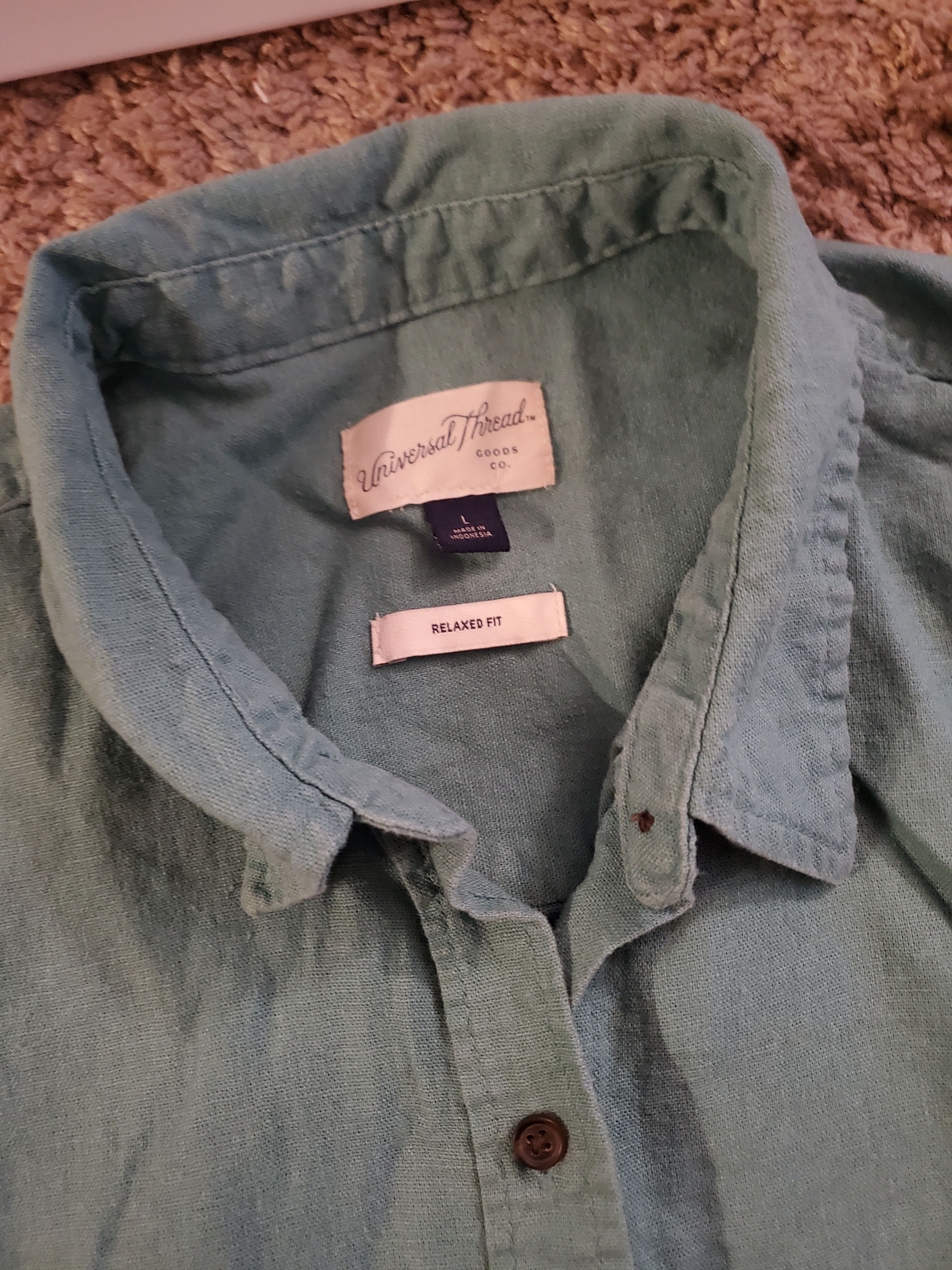 Other Universal Thread Dusty Teal Button-Down Flannel (size L) Size US L / EU 52-54 / 3 - 2 Thumbnail
