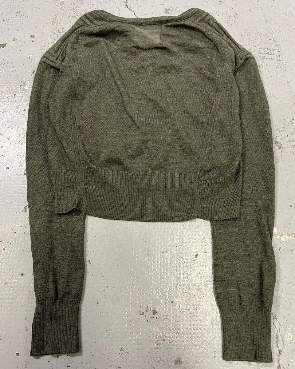 Marithe + Francois Girbaud 2000s Marithé + François Girbaud Olive Green Cardigan Size M / US 6-8 / IT 42-44 - 7 Thumbnail
