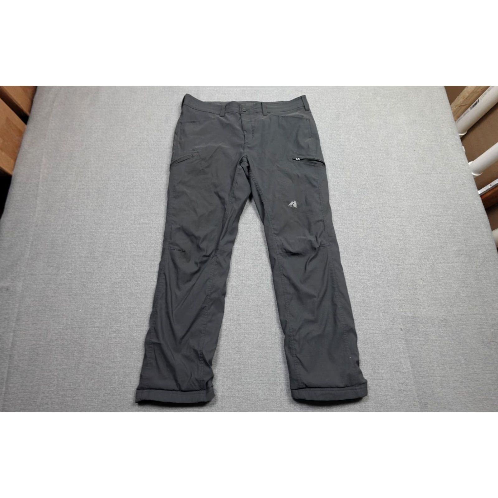 Eddie Bauer Eddie Bauer First Ascent Pants Mens 38x32 Gray Softshell Lined Hiking Pockets Zip Pocket Regular Fit Front Leg Reflected Logo Mens 38x32 Size US 38 / EU 54 - 5 Thumbnail