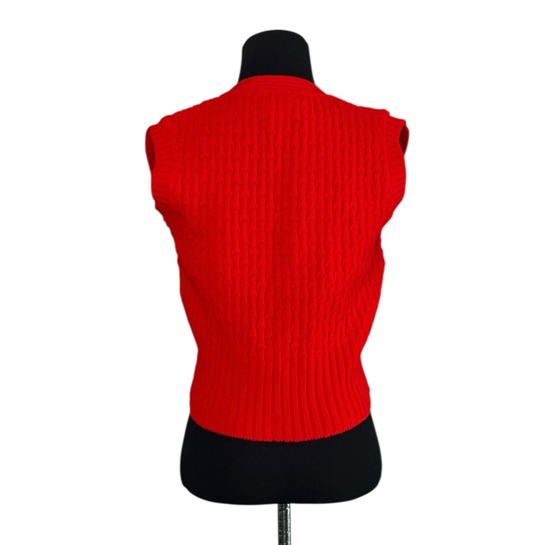 Vintage Vintage red buttoned sweater vest size Small Size S / US 4 / IT 40 - 2 Thumbnail