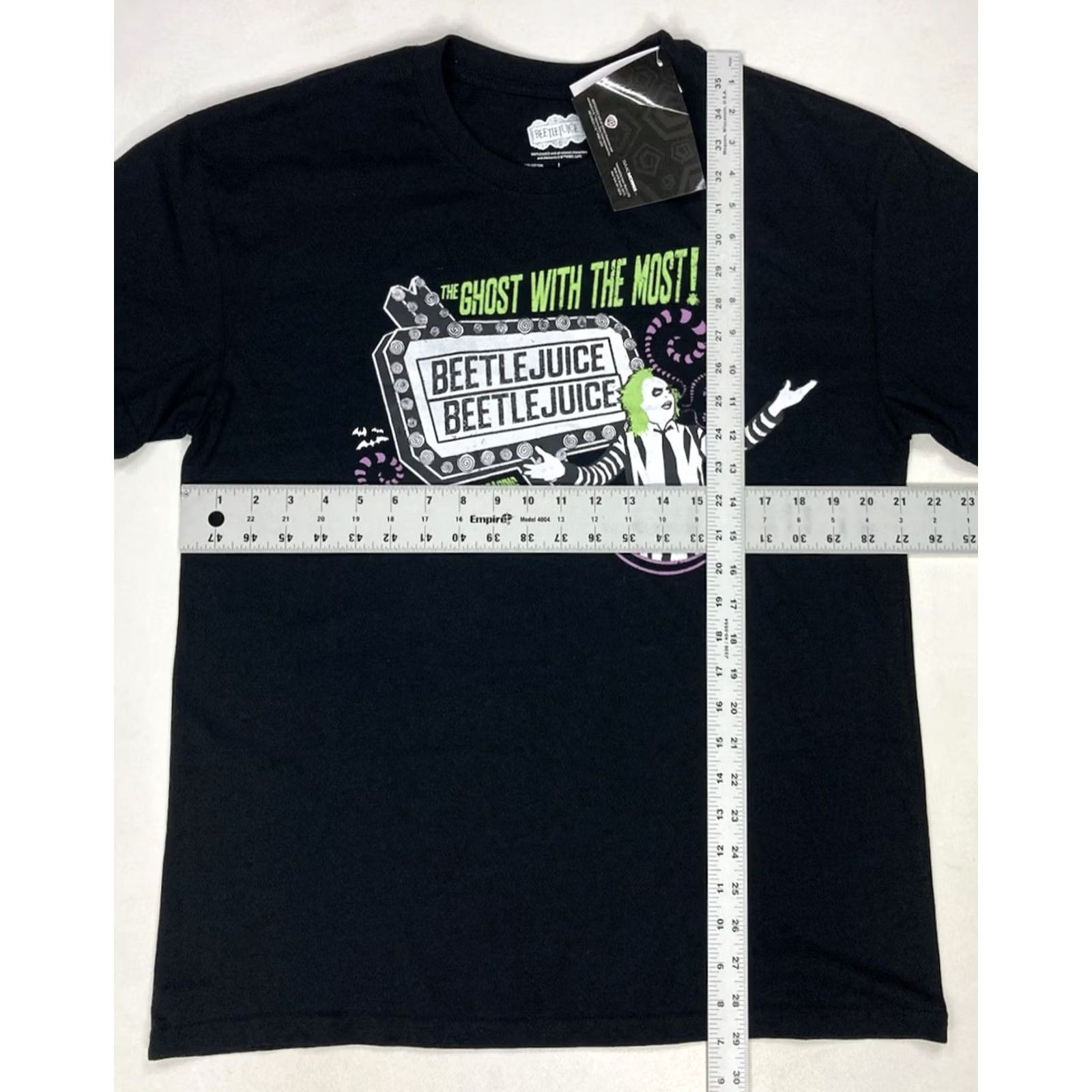 Vintage Beetlejuice Men T-Shirt Graphic Print Short Sleeve Crew Neck Black LSIZE Logo Halloween Movie Shirt Mens Size US L / EU 52-54 / 3 - 5 Thumbnail
