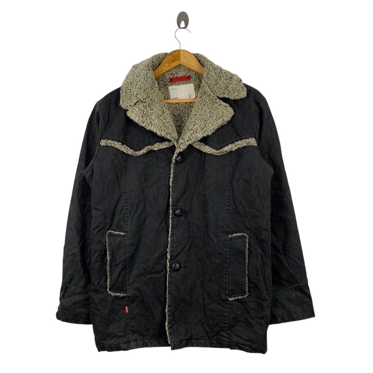 Vintage Vintage LEVIS STRAUSS REDLOOP Deep Pile Sherpa Inside Coat Size US L / EU 52-54 / 3 - 1 Thumbnail