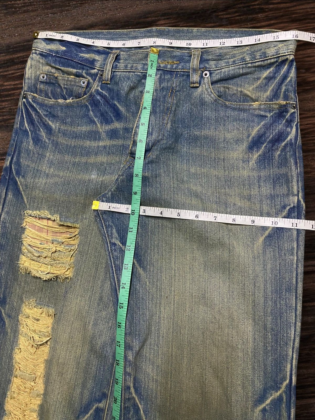 Japanese Brand Vintage Japanese Brand Mud Wash Distressed Loose Jeans Size US 32 / EU 48 - 15 Thumbnail