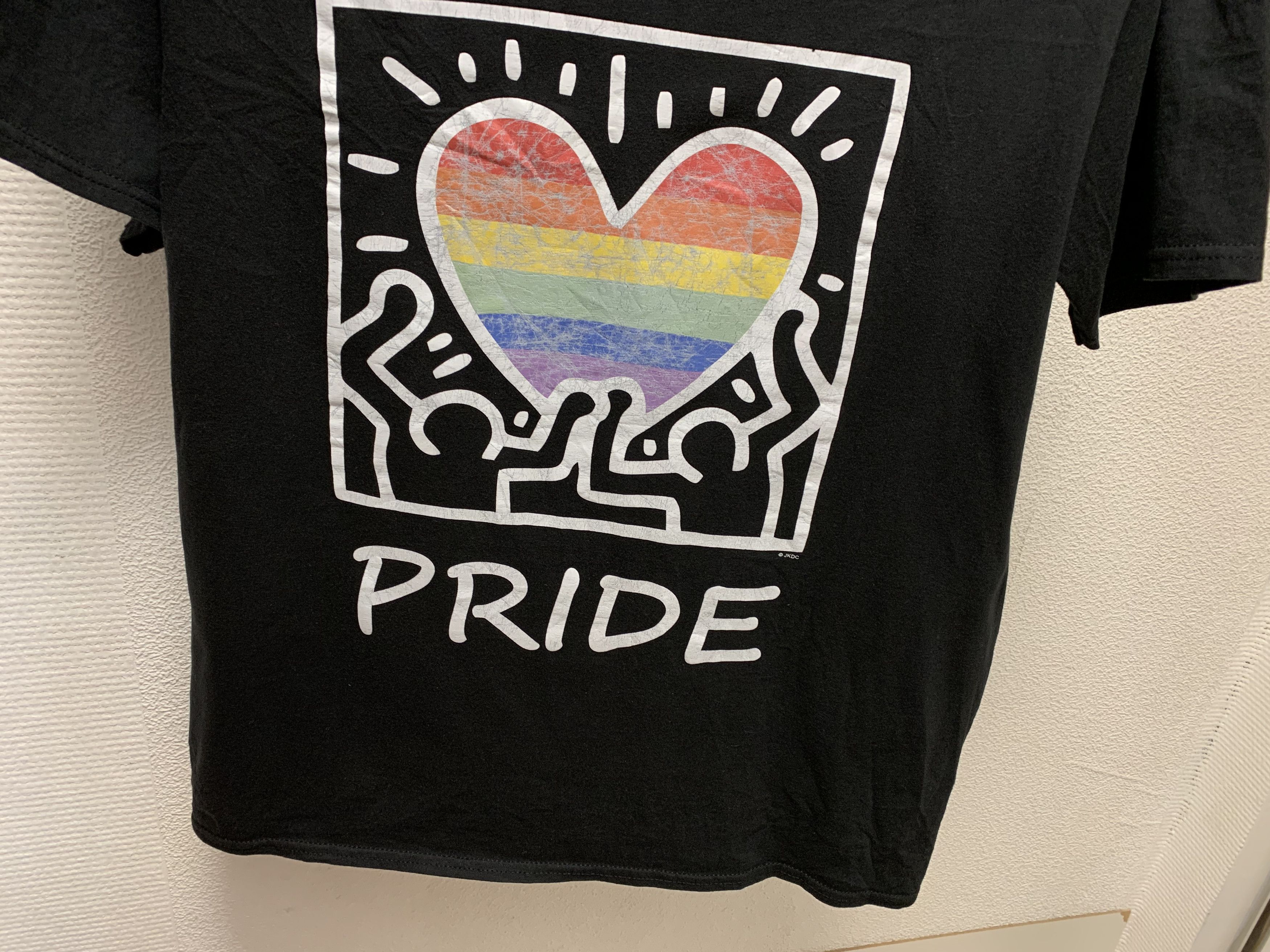 Keith Haring Keith haring pride 🏳️‍🌈 LGBT heart black t-shirt M-L sz Size US L / EU 52-54 / 3 - 2 Thumbnail