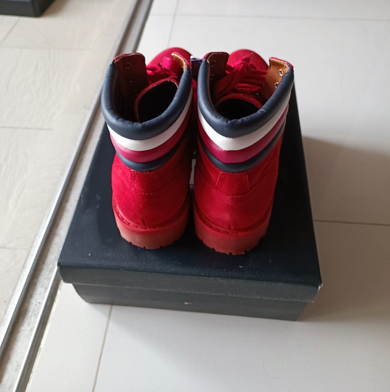 Tommy Hilfiger Lewis Hamilton Red Suede X Tommy Hilfiger Boots Size US 10.5 / EU 43-44 - 2 Thumbnail