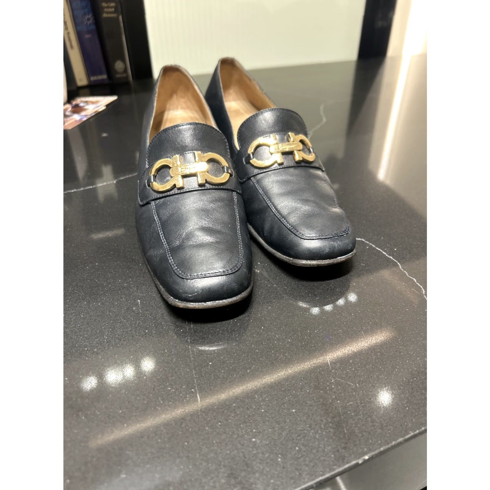 Salvatore Ferragamo **Ferragamo Blue Women's Classic Loafer 8.5 Navy Leather** User: **Ferragamo Blue Women's Classic Loafer Size 8.5 Leather** Size US 9 / IT 39 - 7 Thumbnail