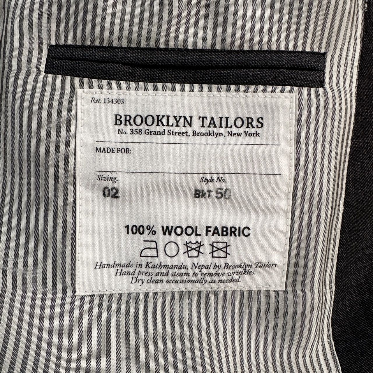 Brooklyn Tailors Brooklyn Tailors BKT 50 Wool Sharkskin Jacket - Size 2 Size 36S - 4 Thumbnail