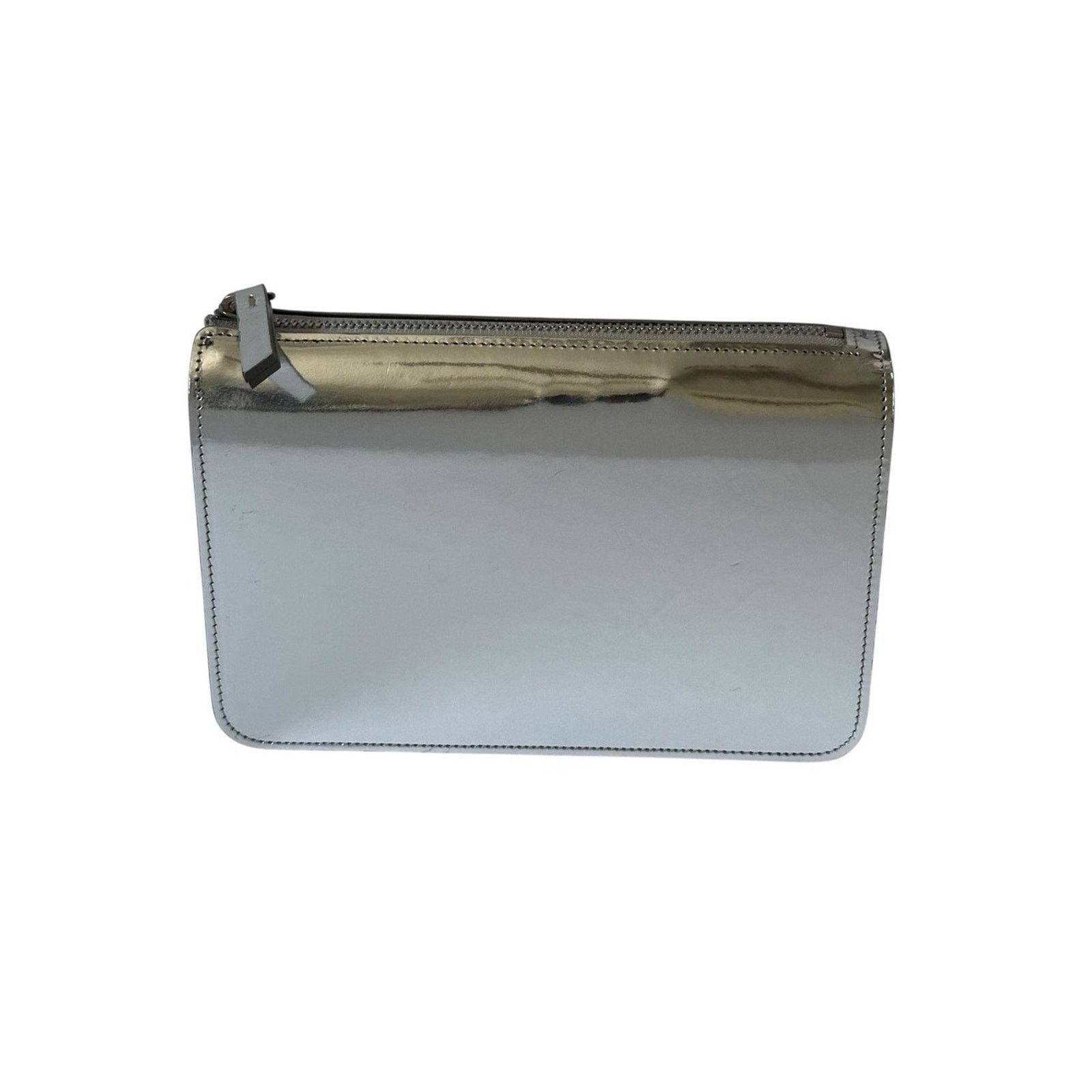 Maison Margiela MM11 SS17 Silver Reflective Mirror Leather Clutch w/ Strap Size ONE SIZE - 1 Thumbnail