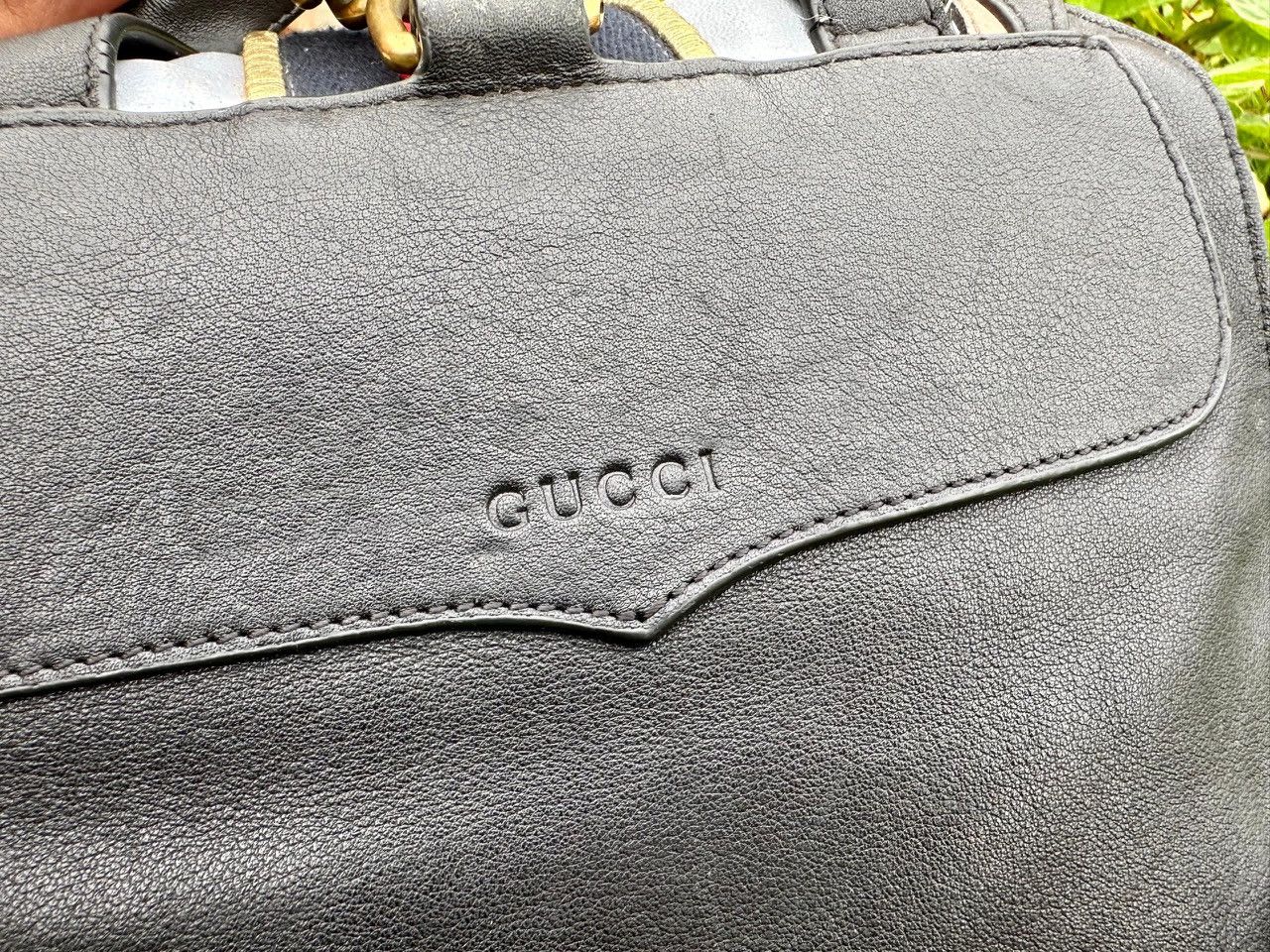 Gucci Authentic Gucci Leather GG Marmont Web Flap Chain Backpack Size ONE SIZE - 10 Thumbnail