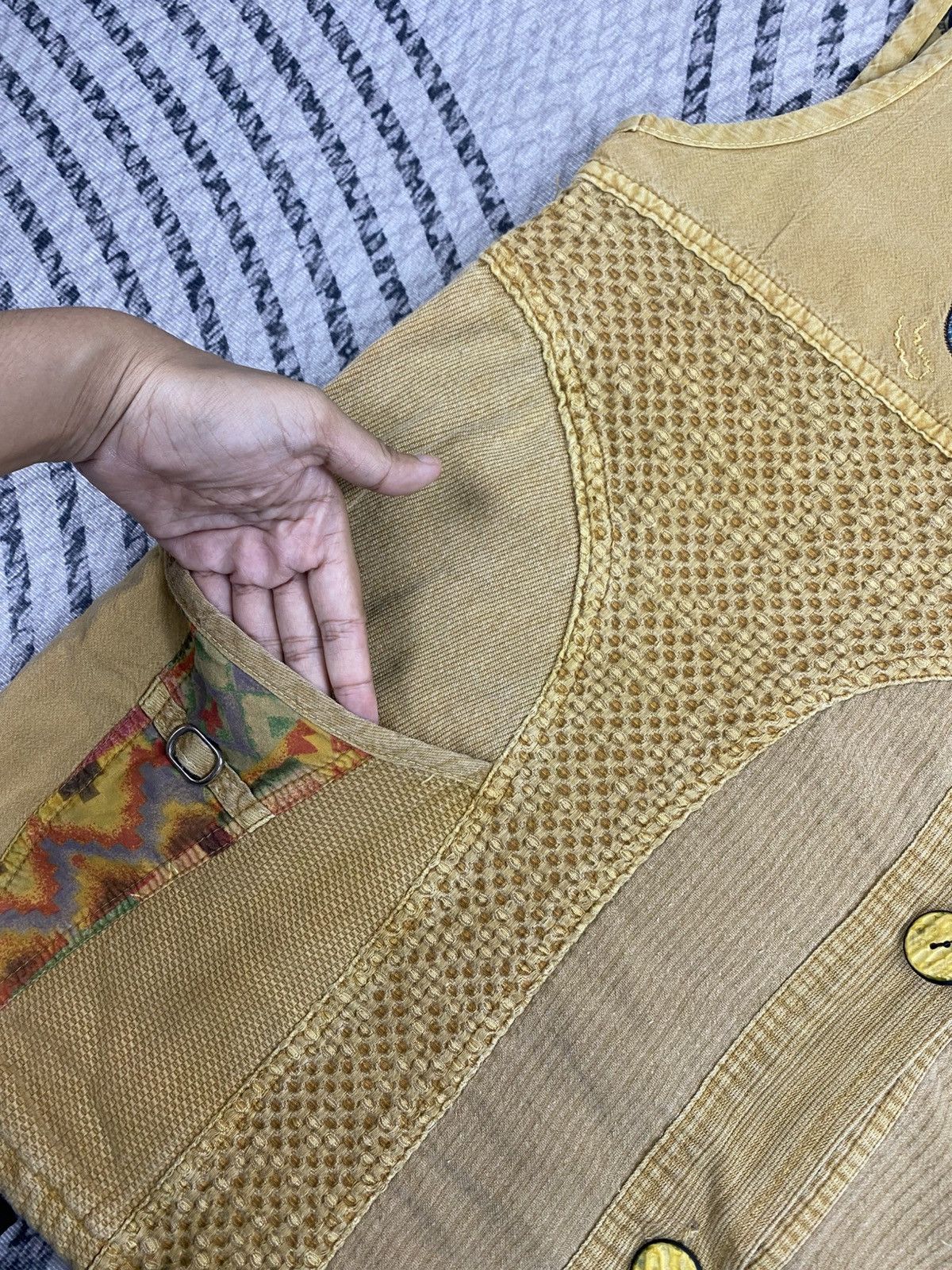 Japanese Brand Vtg Japanese Artisan Patchwork Utility Boho Boro Inspired Size US M / EU 48-50 / 2 - 7 Thumbnail