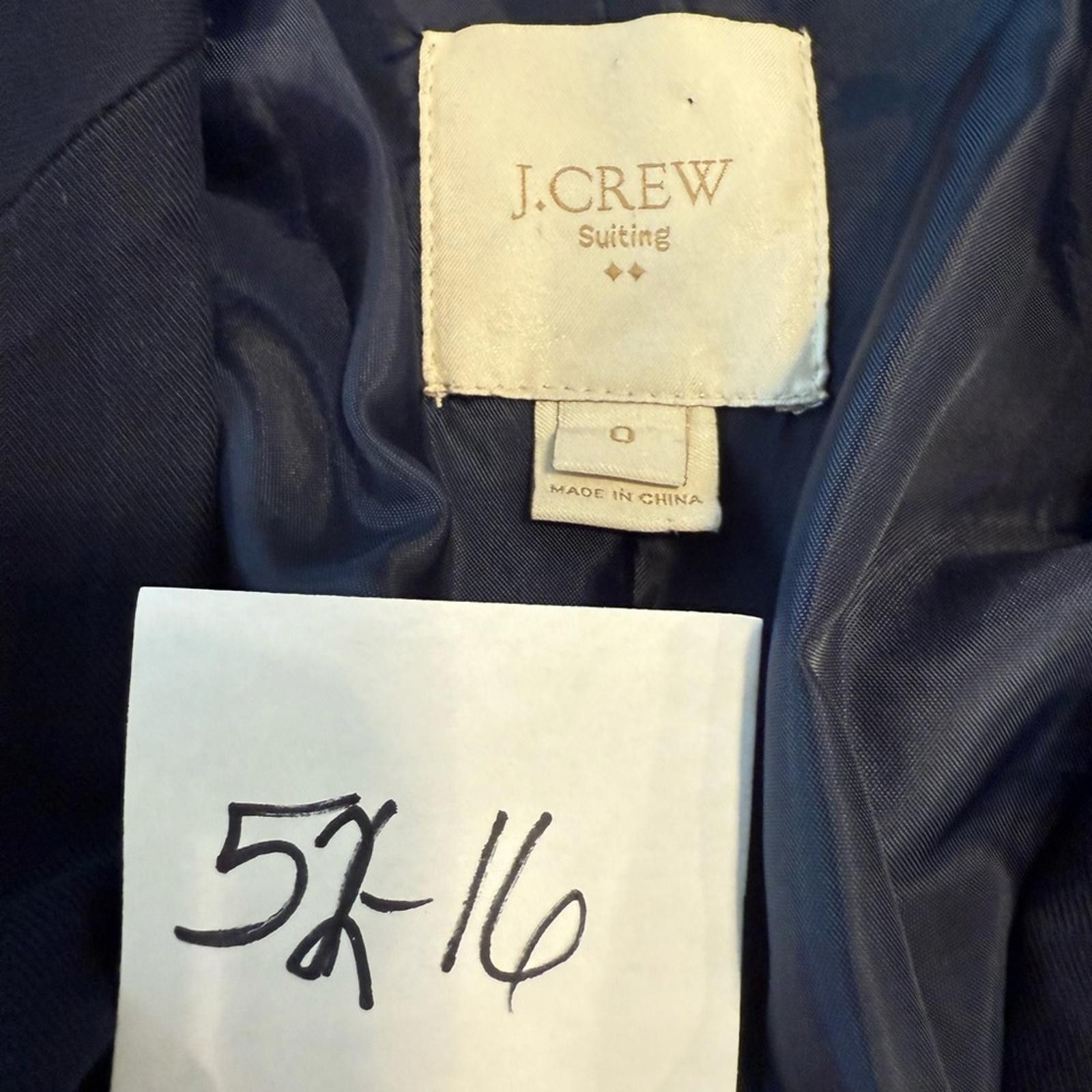 Other J. Crew Factory navy blue blazer preppy lined pockets SZ 0 Size XS / US 0-2 / IT 36-38 - 12 Thumbnail