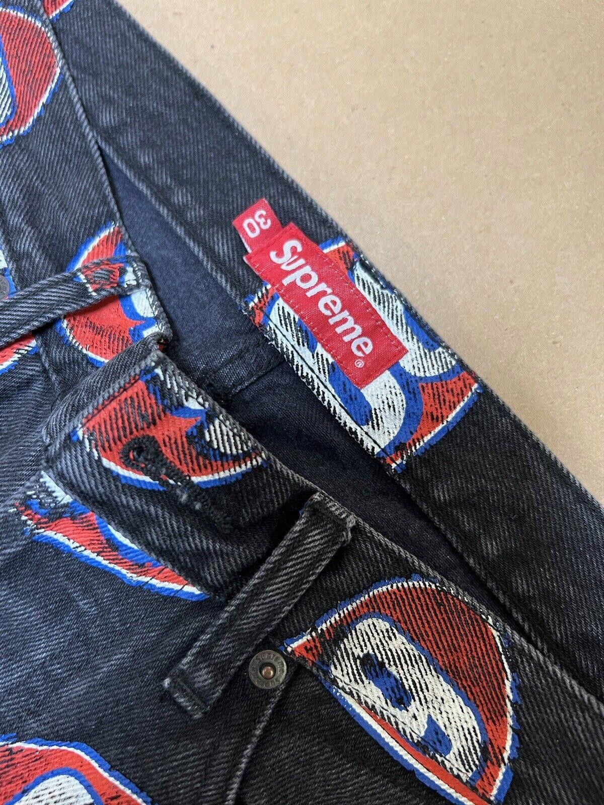 Supreme SS17 Supreme 666 Denim Black Sz 30 2017 Size US 30 / EU 46 - 4 Thumbnail