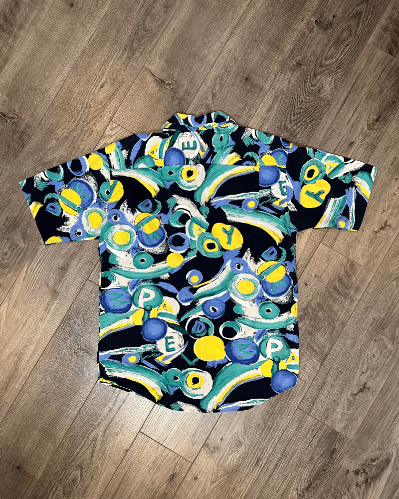 Vintage Vintage Crazy Abstract Pattern Protocol Button Up T-Shirt L Size US L / EU 52-54 / 3 - 2 Thumbnail