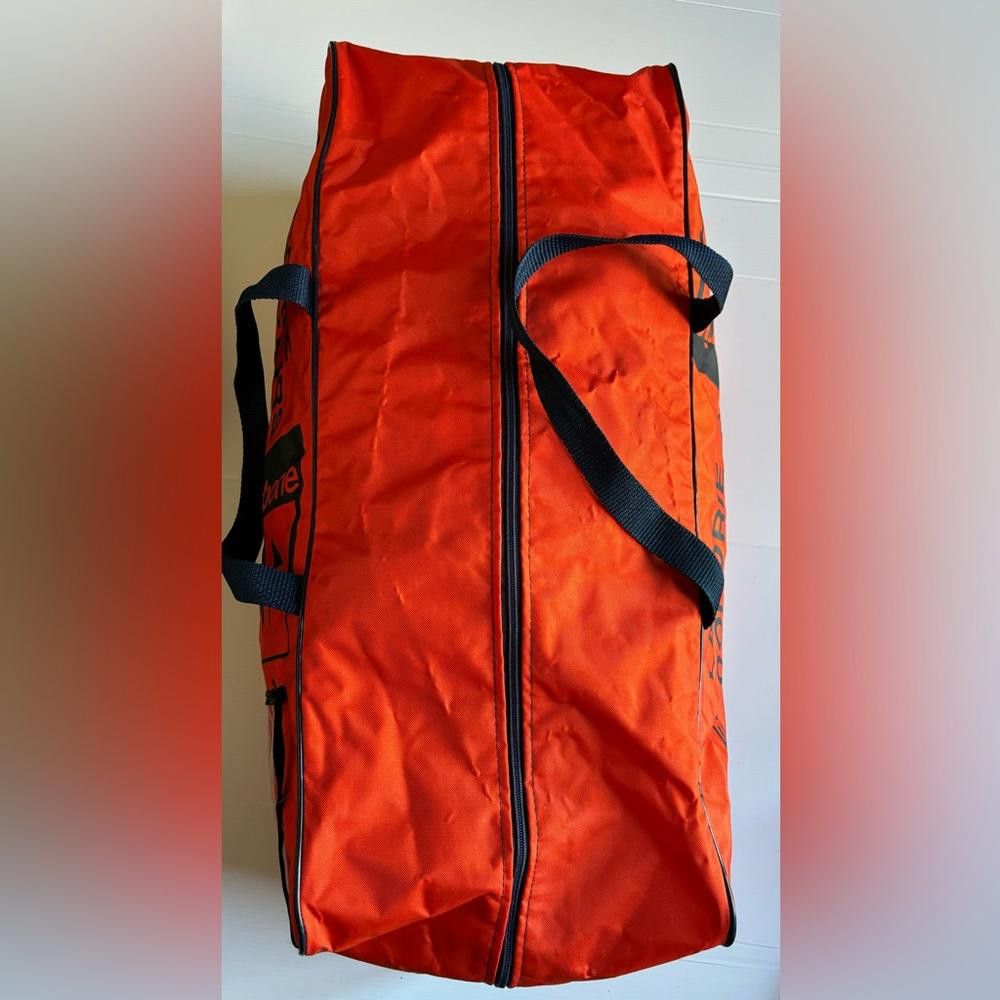 Designer intage Bright Orange Duffle Bag Size ONE SIZE - 3 Thumbnail