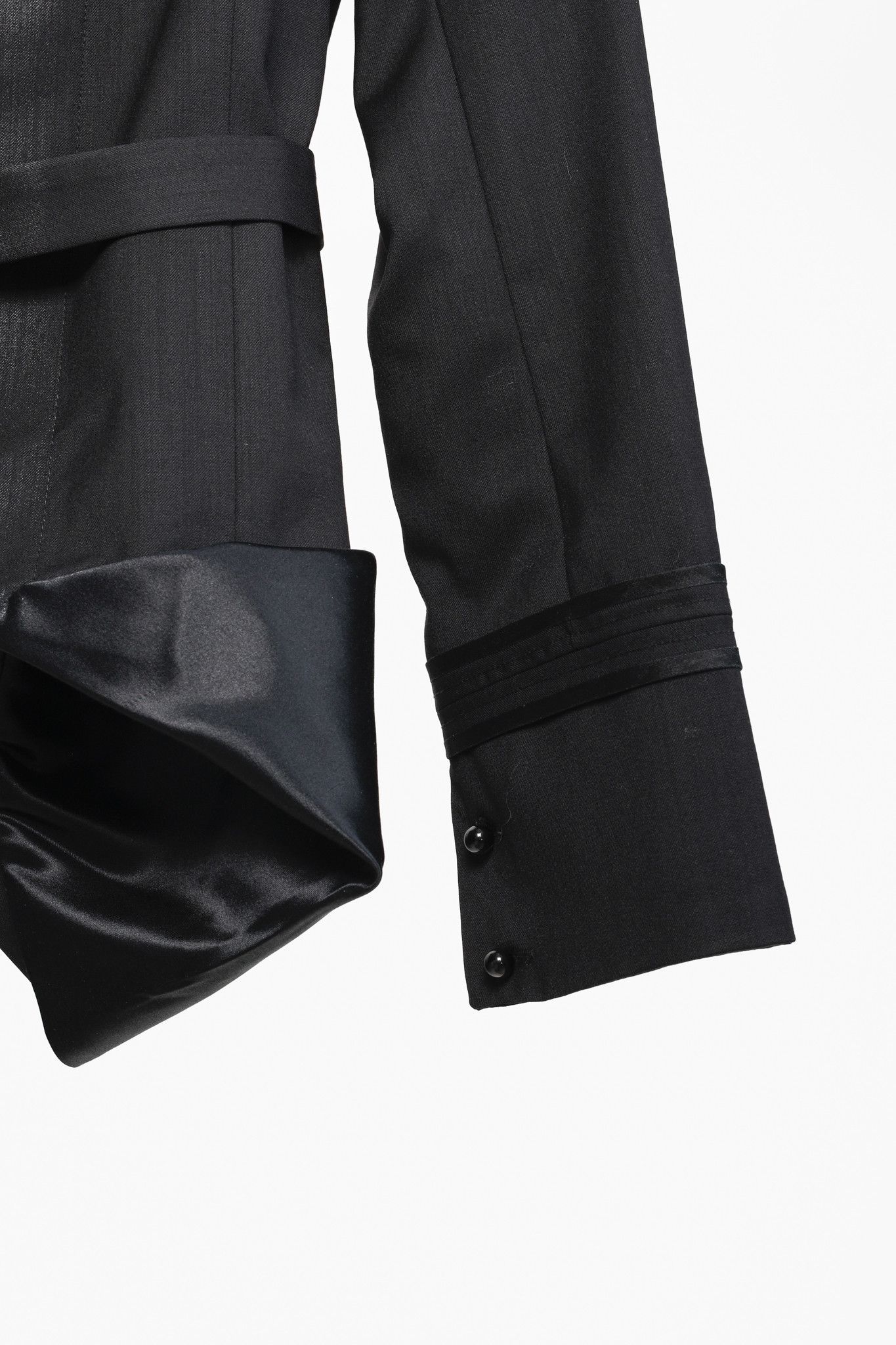 L.A.M.B. L.A.M.B. Vintage Black Wool and Satin Waistcoat Jacket Size S / US 4 / IT 40 - 6 Thumbnail