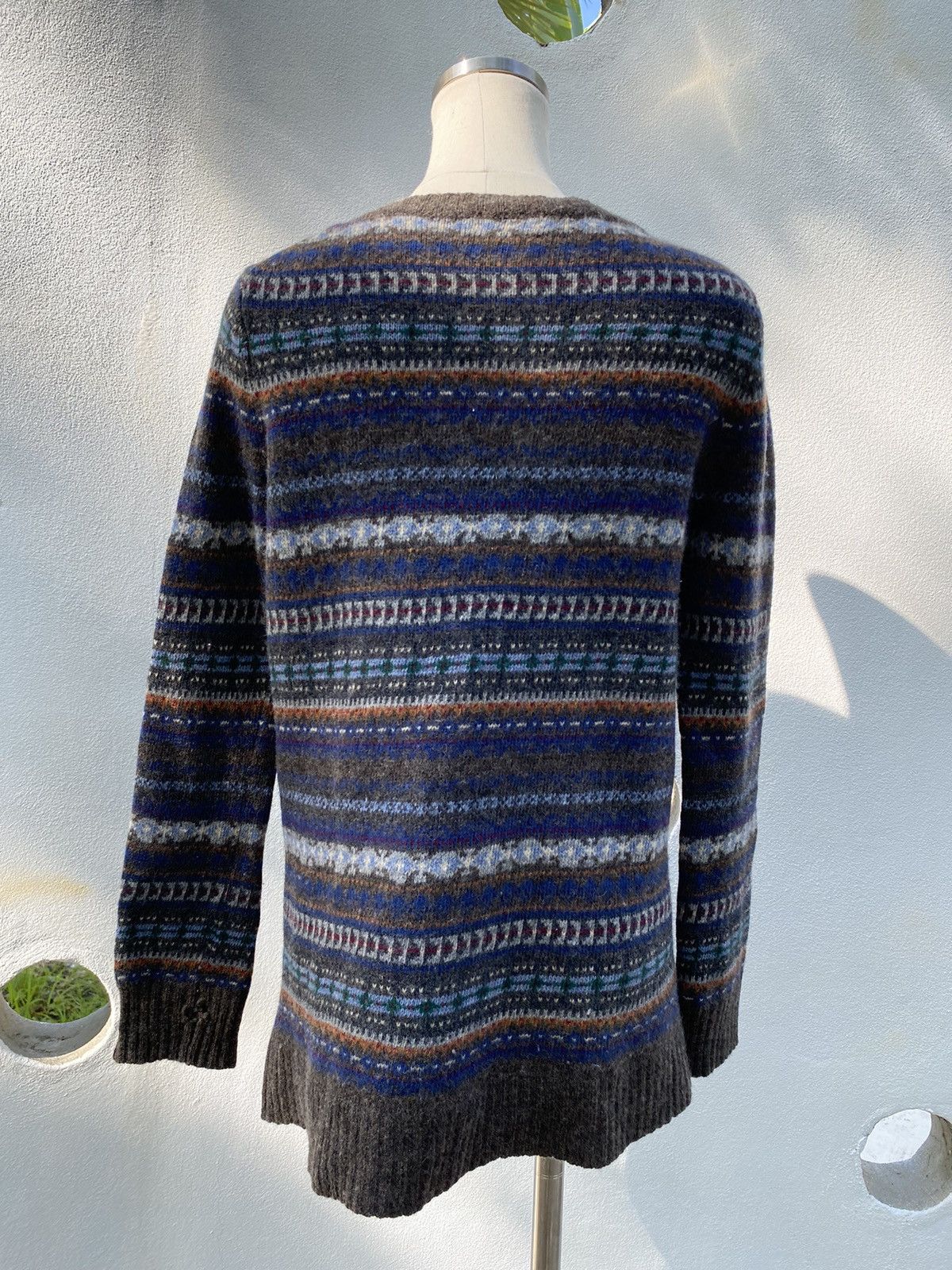 Journal Standard JOURNAL STANDARD Blue-Brown Fair Isle Wool Cardigan Size M / US 6-8 / IT 42-44 - 5 Thumbnail