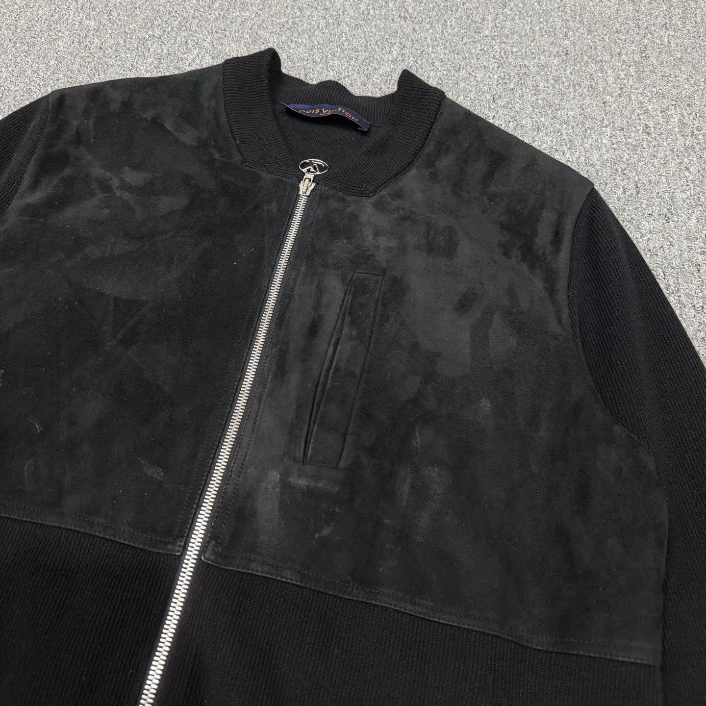 Louis Vuitton LV Black Color Block Leather Zip-Up Jacket M 99 New Size US M / EU 48-50 / 2 - 3 Thumbnail