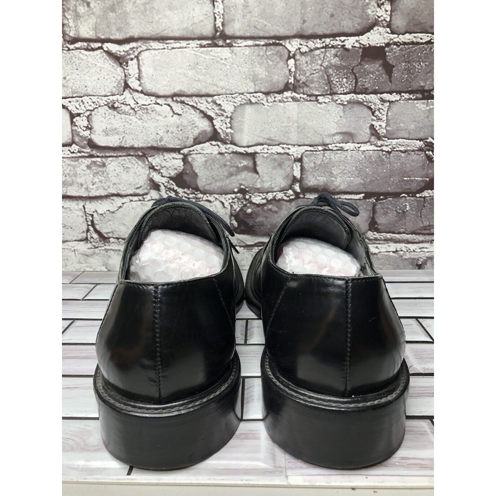 Other LAUDINO CACCIN Black Leather Cap Toe Oxfords Lace Dress Shoe Size US 9 / EU 42 - 3 Thumbnail