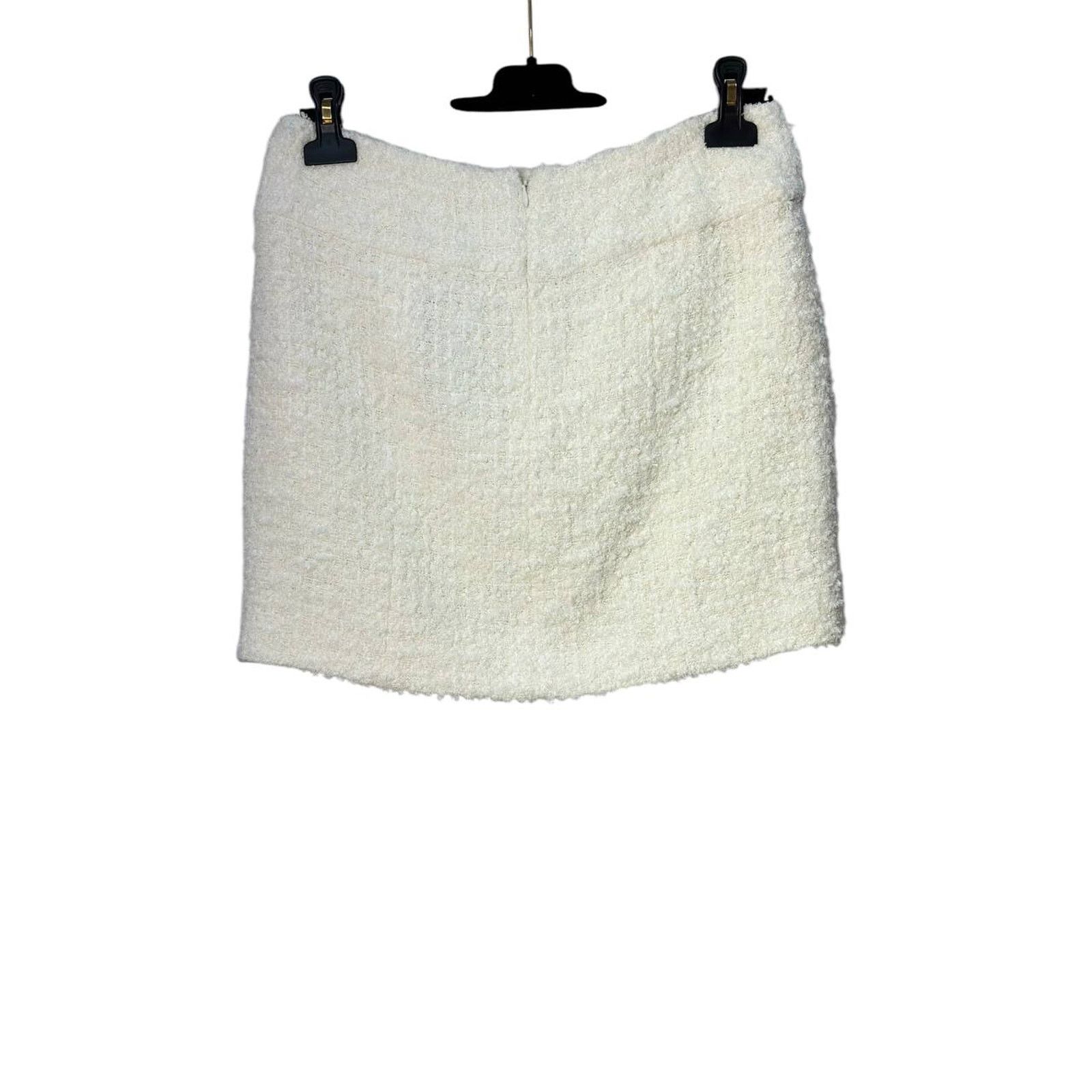 Chanel Chanel Tweed Ivory Mini Skirt Sz.40 Size 28" / US 6 / IT 42 - 8 Thumbnail