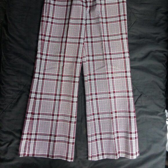 Other Deadstock Vintage K-Mart Mod Plaid Polyester Pants Flared Size 32" / US 10 / IT 46 - 3 Thumbnail