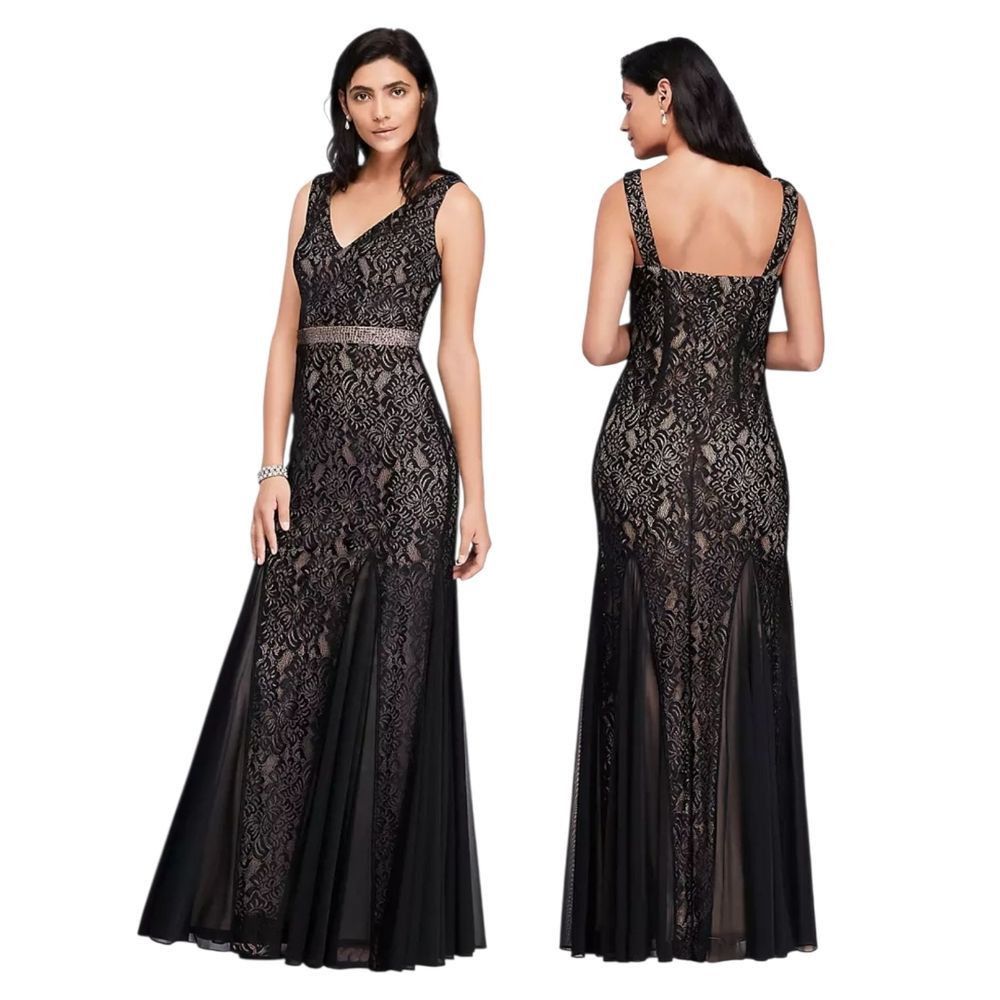 Alex Evenings Alex Evenings Long Lace Elegant Romantic Goth Maxi Gown Size Size XL / US 12-14 / IT 48-50 - 2 Thumbnail