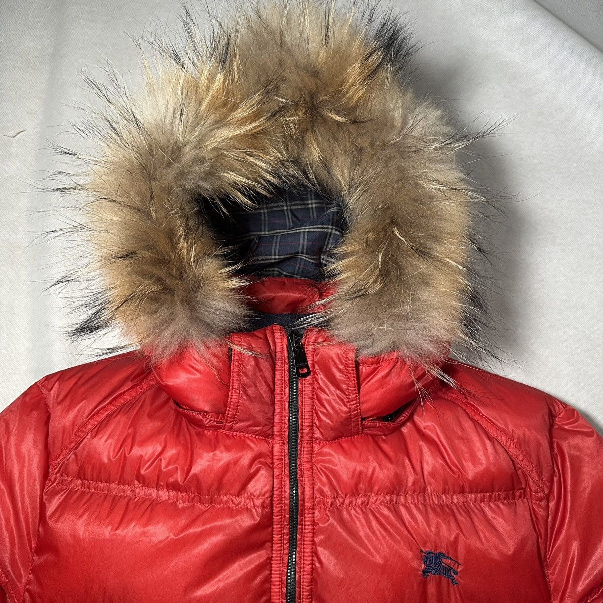Burberry 00’s Burberry Black Label Fur Hood Down Puffer Jacket Size US XL / EU 56 / 4 - 6 Thumbnail