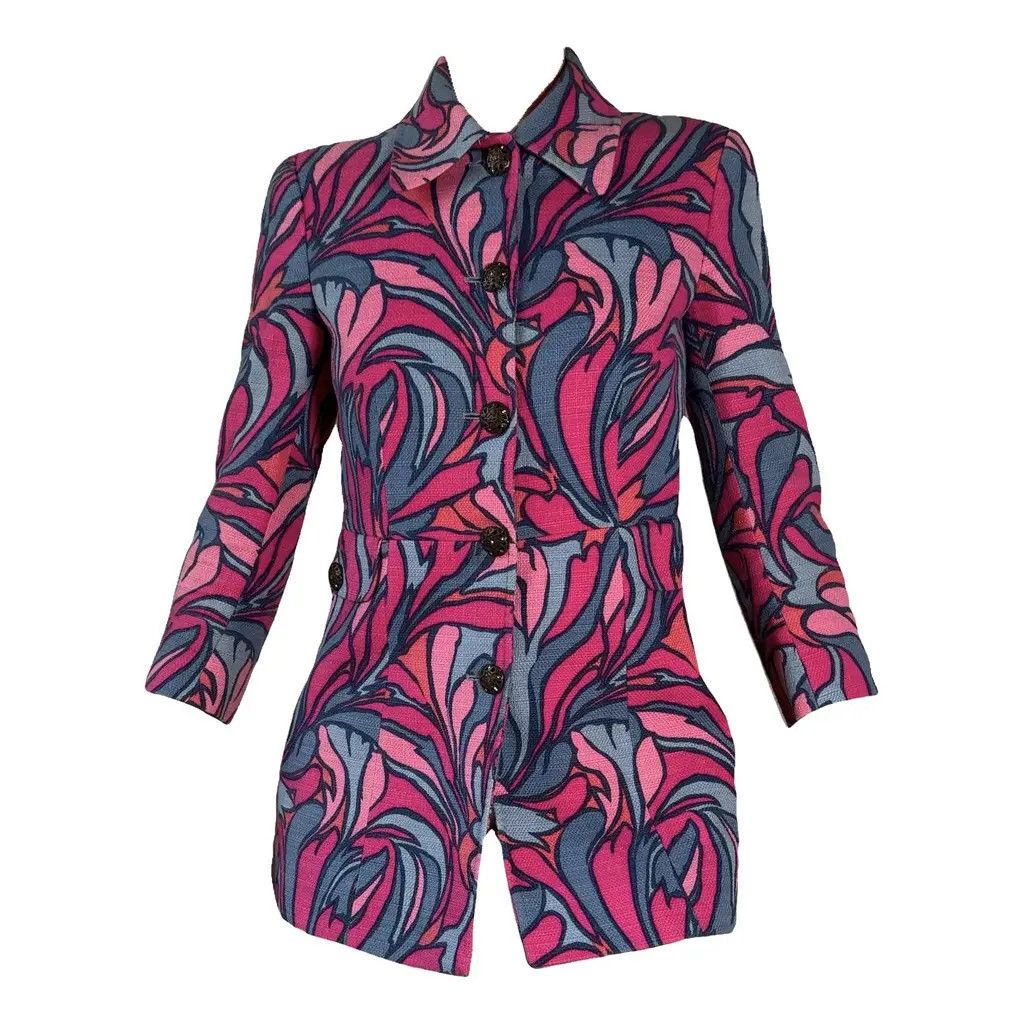 Dolce & Gabbana Dolce & Gabbana Floral Print Pink Blazer leopard Print IT42 Size M / US 6-8 / IT 42-44 - 2 Thumbnail